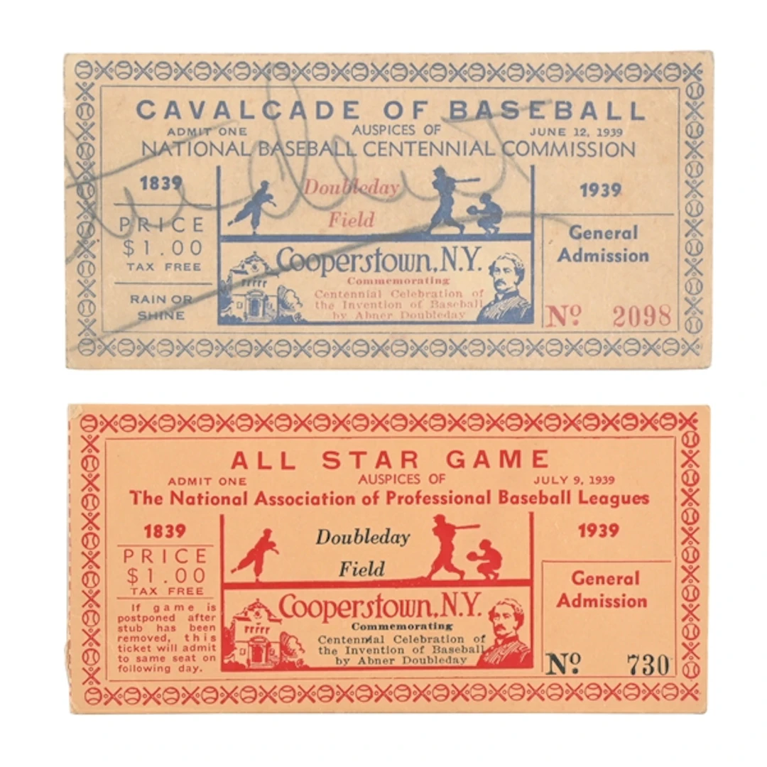 LOT OF 2:1839-1939 CAVALCADE OF BASEBALL AND ALL-STAR GAME COOPERSTOWN