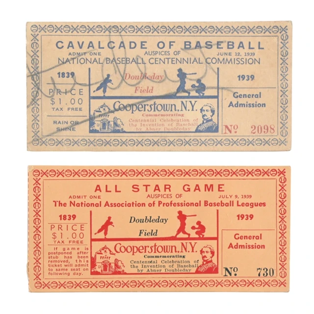 LOT OF 2:1839-1939 CAVALCADE OF BASEBALL AND ALL-STAR GAME COOPERSTOWN