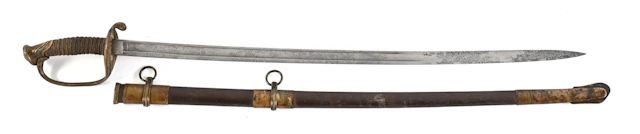US CIVIL WAR M1850 FOOT OFFICER'S SWORD BY CHRISTOPHER ROBY.