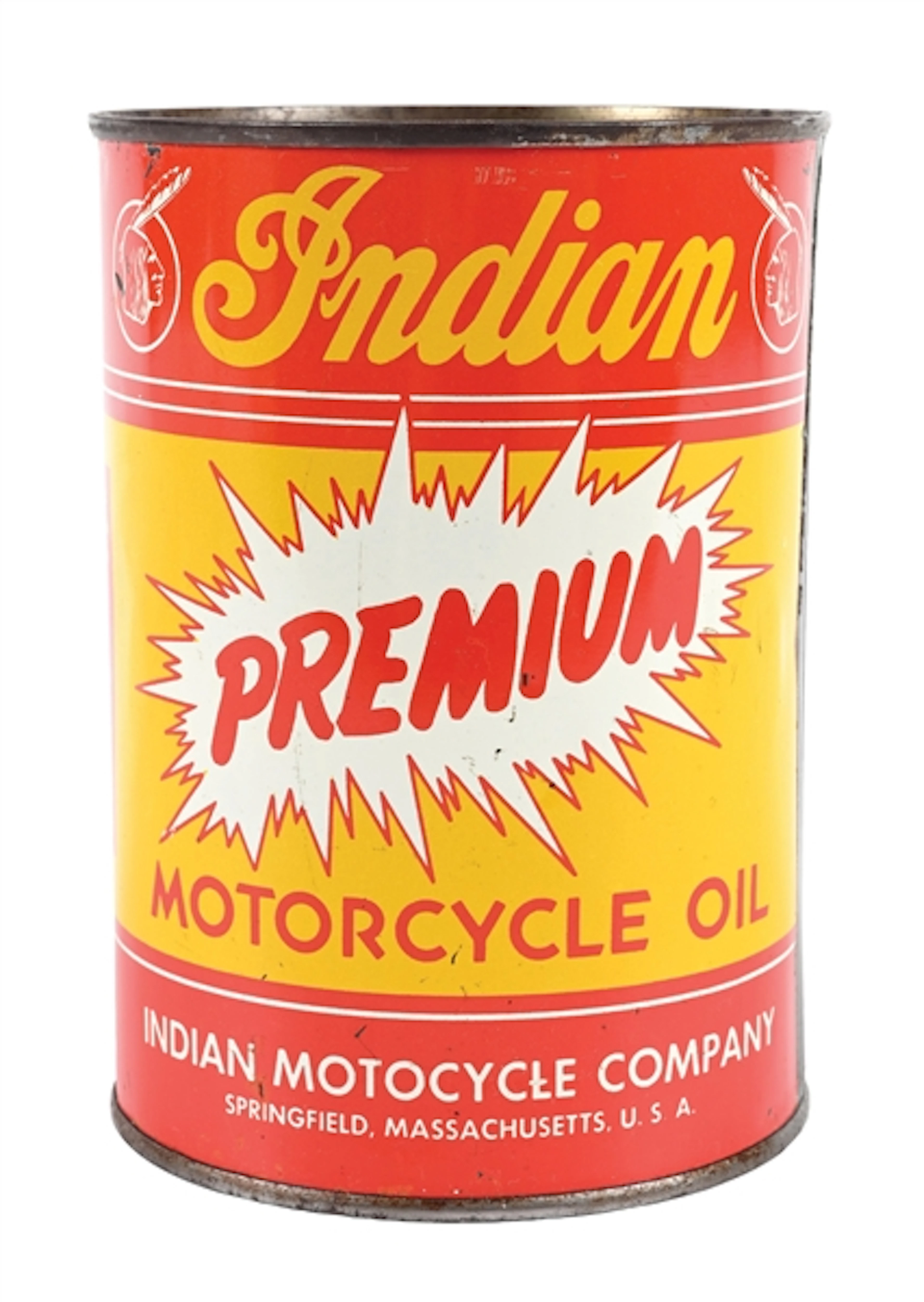 INDIAN PREMIUM MOTORCYCLE OIL ONE QUART CAN
