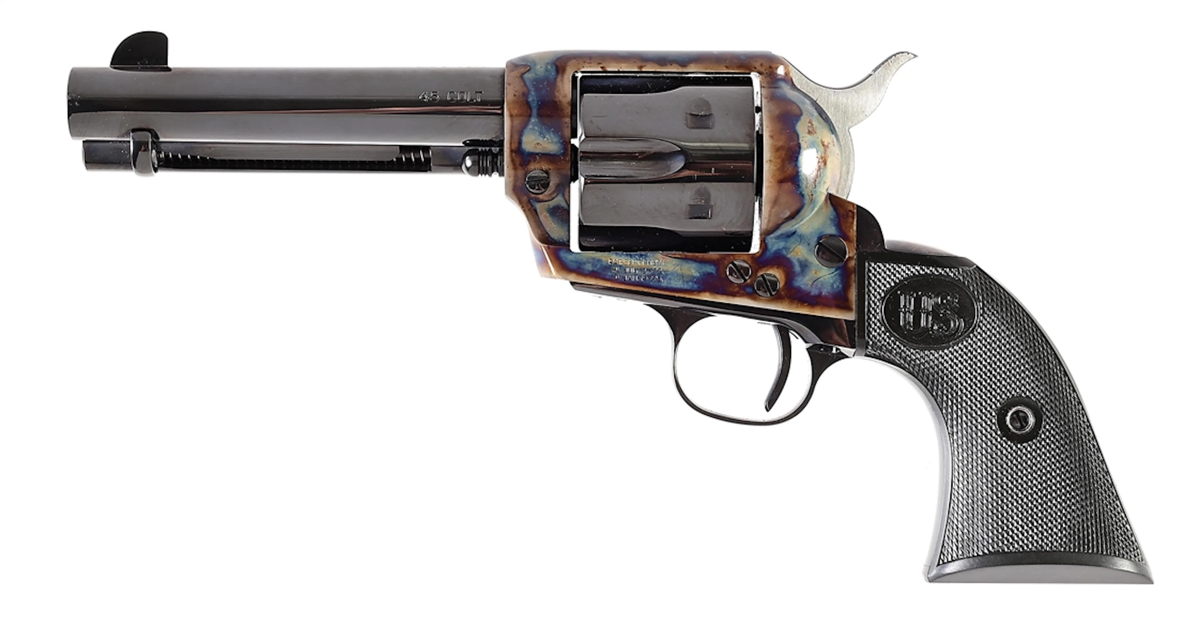 (M) USFA SINGLE ACTION ARMY .45 COLT REVOLVER WITH BOX.
