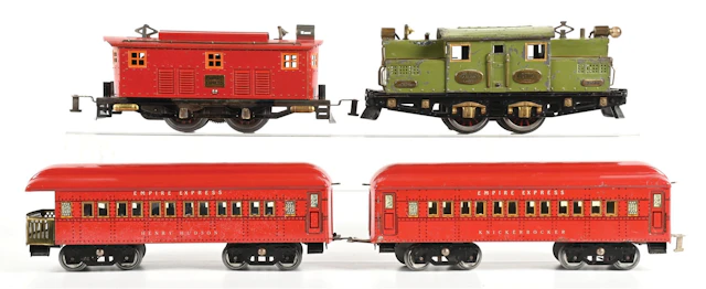 LOT OF 4: AMERICAN FLYER STD-GA. 4753 PASS. SET & IVES 3242 LOCO