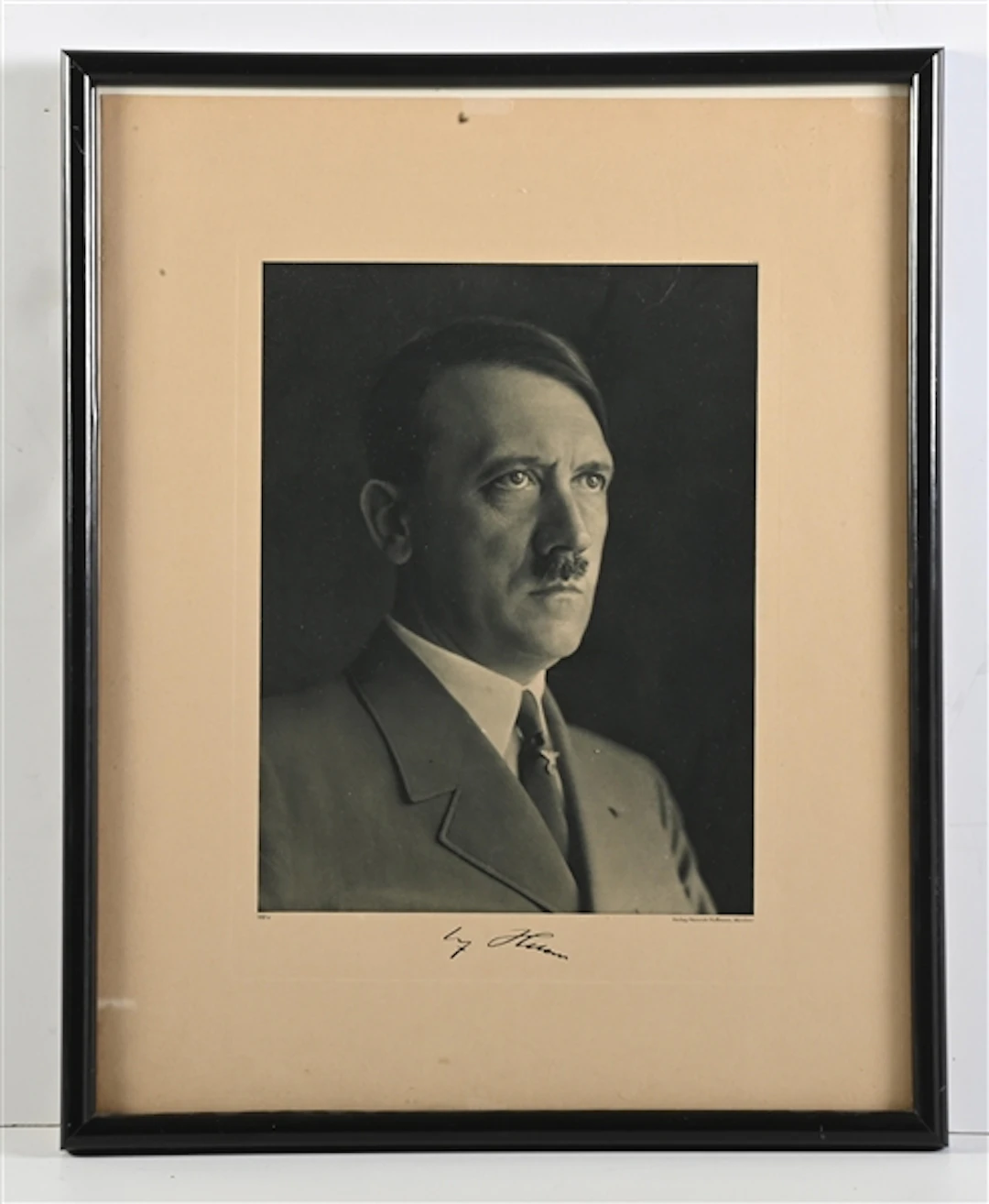 FRAMED PRINT OF ADOLF HITLER.