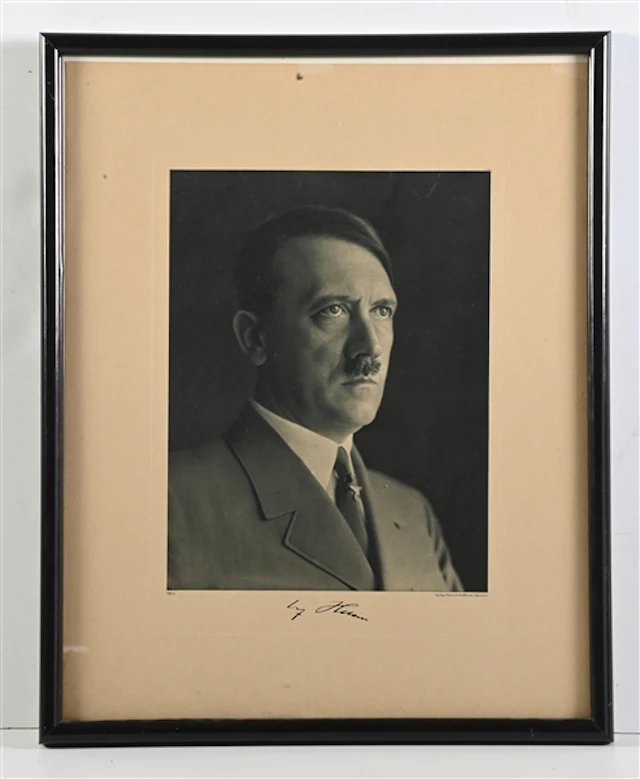 FRAMED PRINT OF ADOLF HITLER.