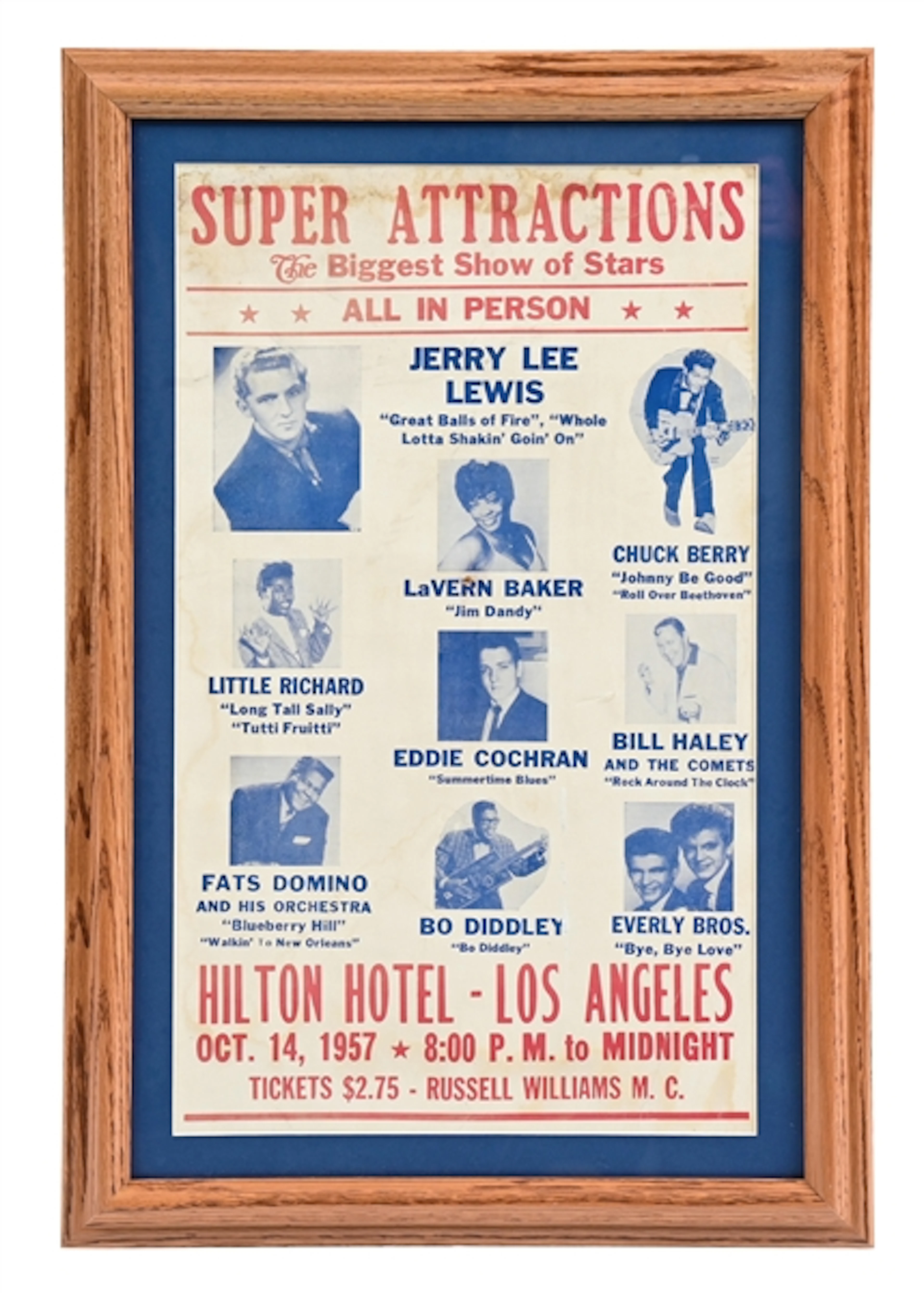 ORIGINAL PLAY-BILL FOR SUPER ATTRACTIONS THE BIGGEST SHOW OF STARS CONCERT