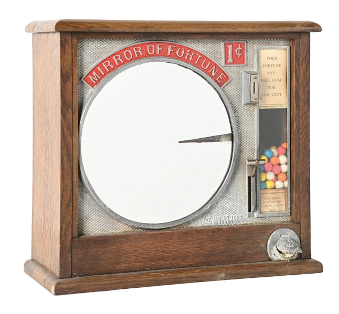1¢ WEBB NOVELTY "MIRROR OF FORTUNE" COUNTERTOP AMUSEMENT MACHINE