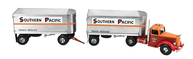 LOT OF 3: SMITH-MILLER P.M.T 102 TRACTOR W/ TWO SOUTHERN PACIFIC PUPS