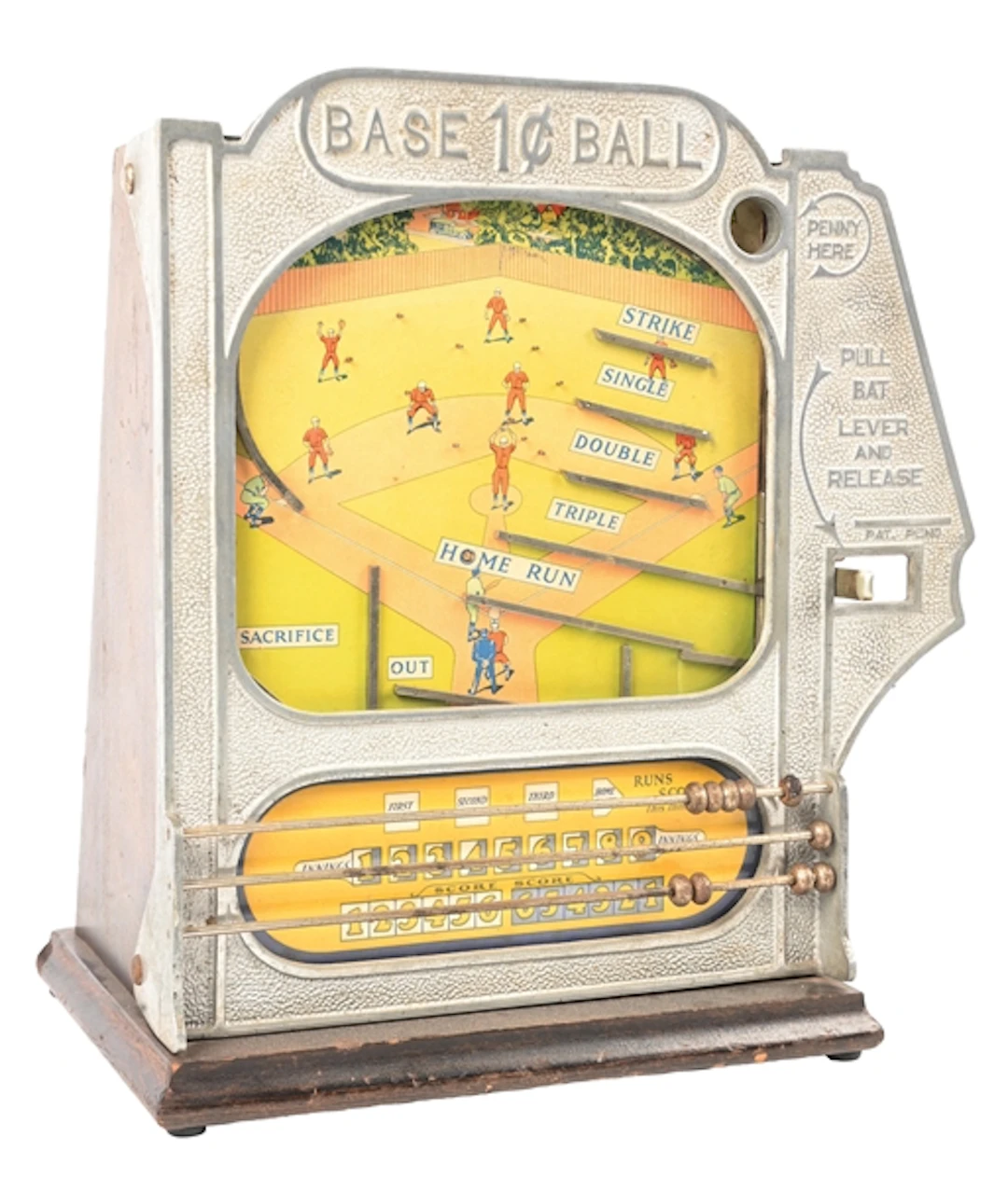 1¢ ATLAS BASE BALL COUNTERTOP ARCADE GAME