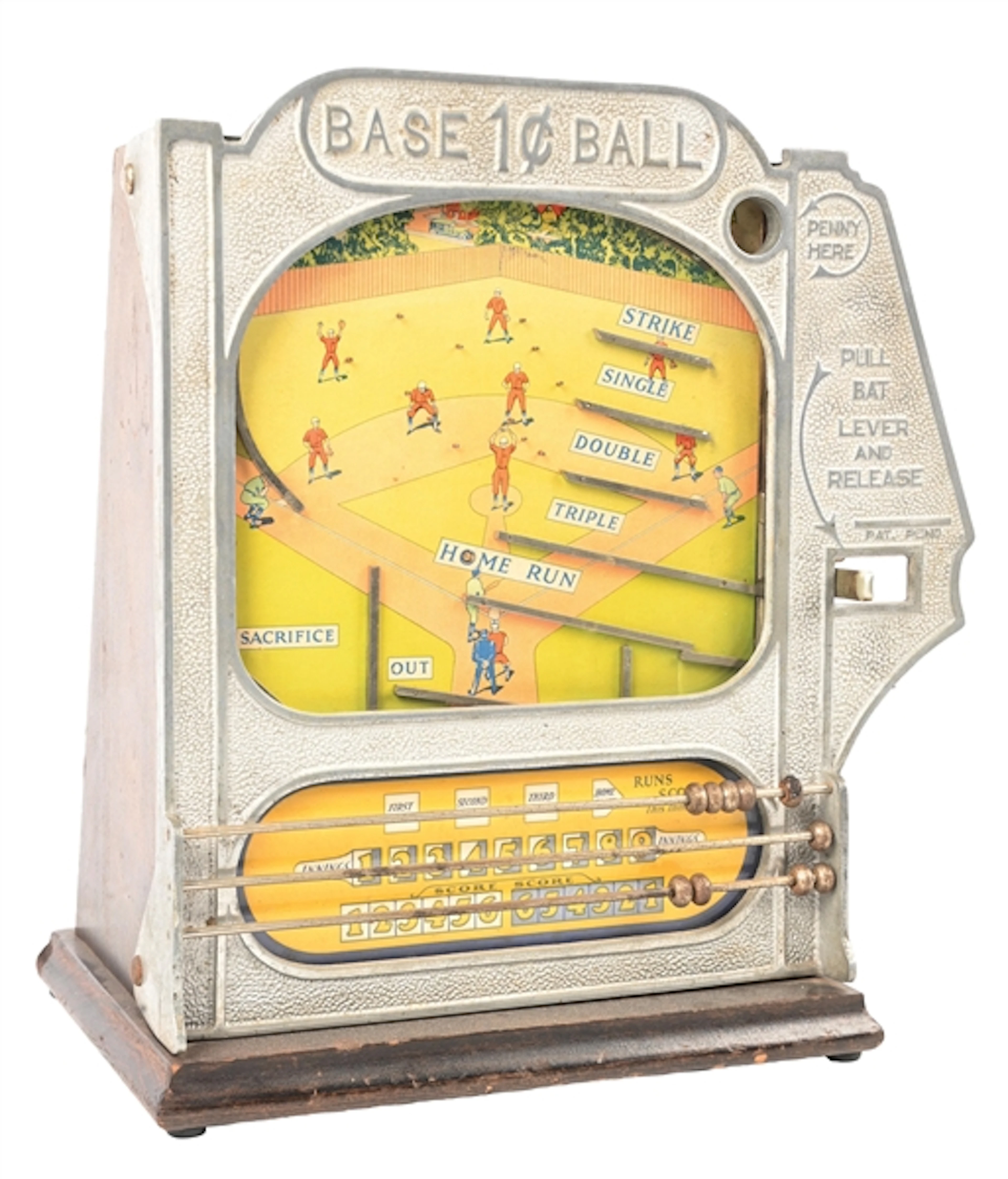 1¢ ATLAS BASE BALL COUNTERTOP ARCADE GAME