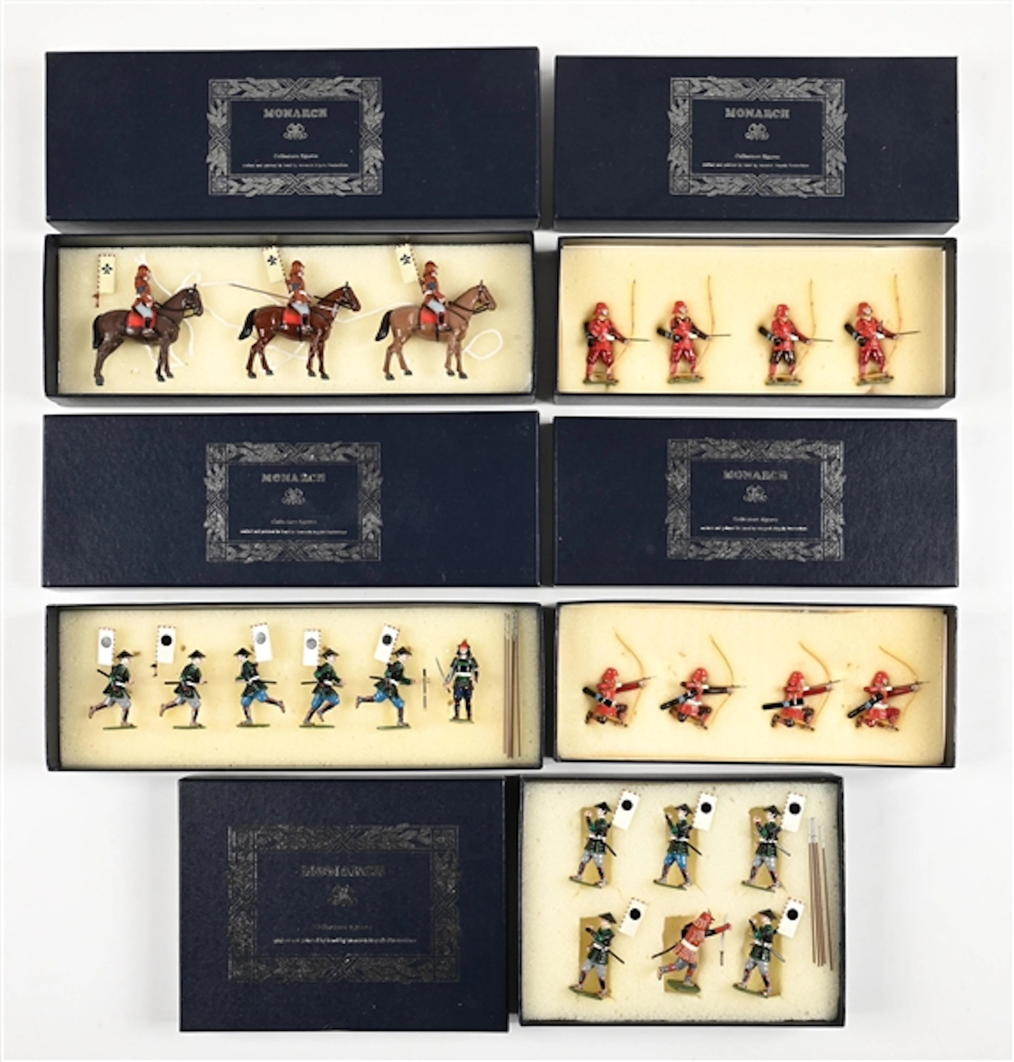 LOT OF 5: MONARCH SAMURAI WARRIORS SETS IN BOXES