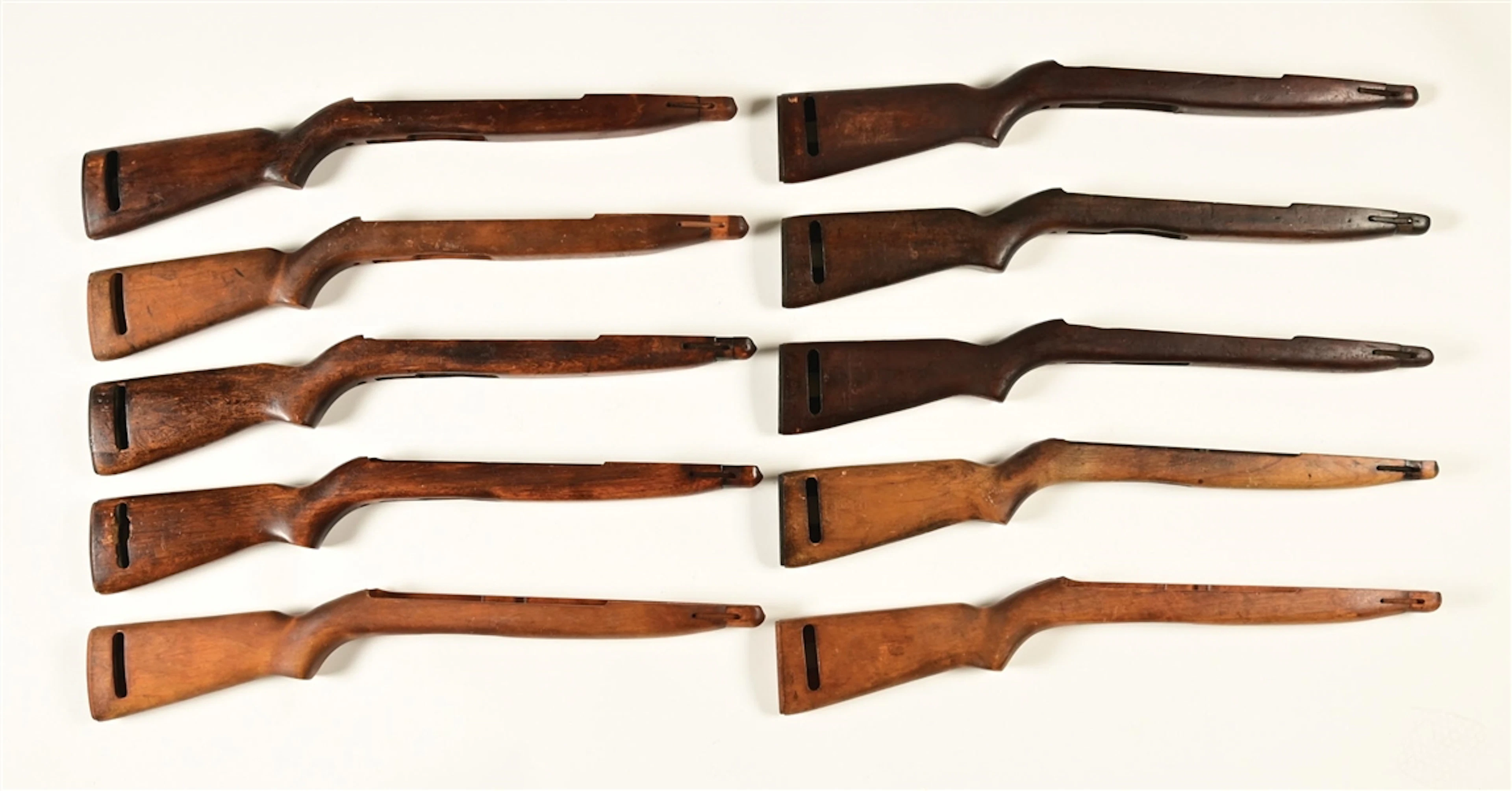 LOT OF 10: M1/M2 CARBINE STOCKS.