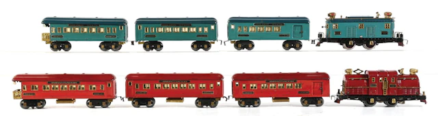 LOT OF 2: PRE-WAR AMERICAN FLYER O-GA. PASSENGER SETS