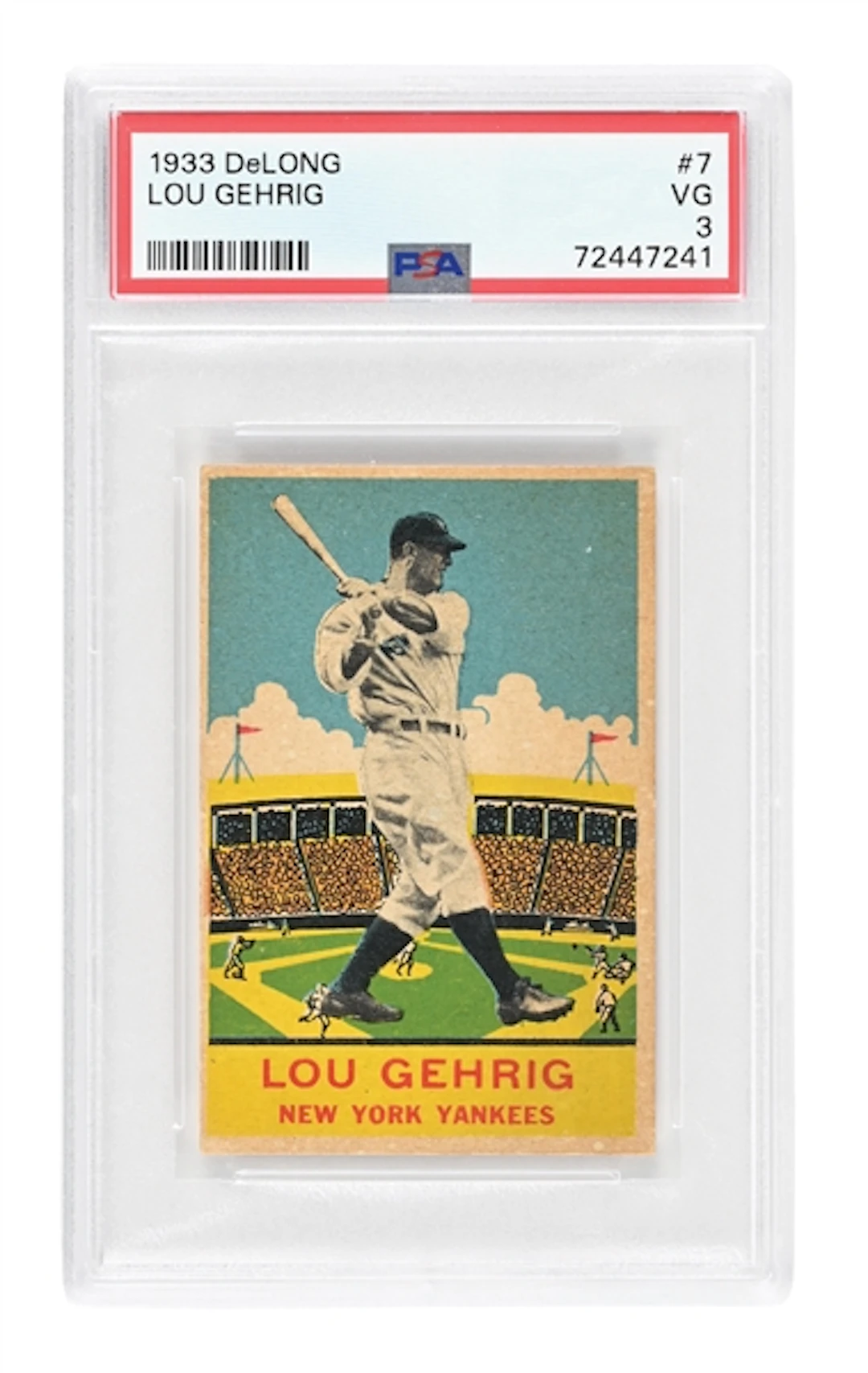 1933 DELONG LOU GEHRIG VG #7 VG 3