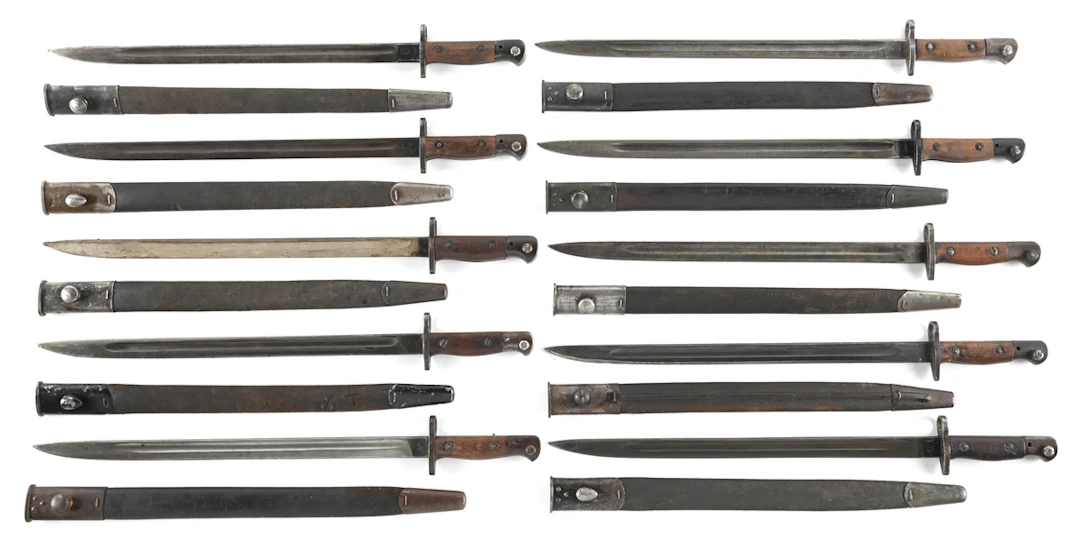 LOT OF 10: BRITISH P1907 BAYONETS.