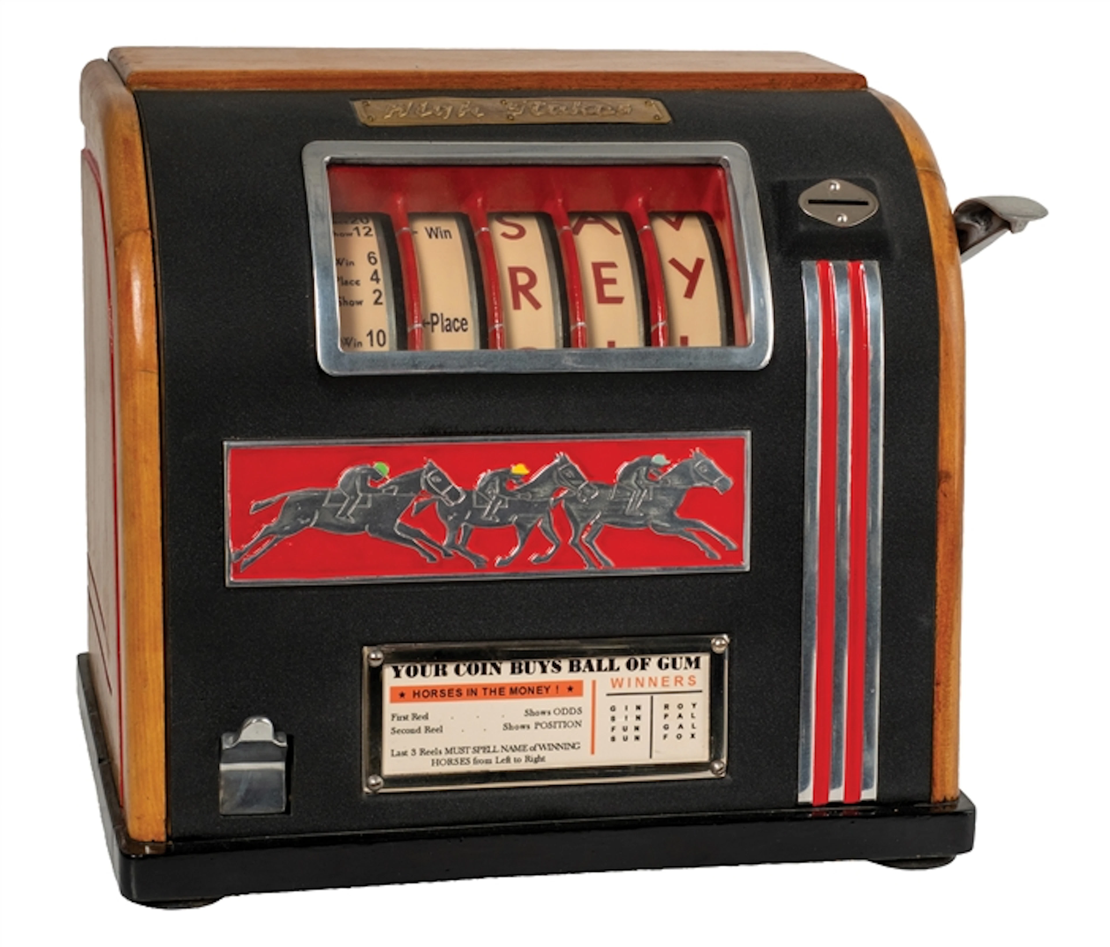 "HIGH STAKES" HORSE RACE-THEMED TRADE STIMULATOR