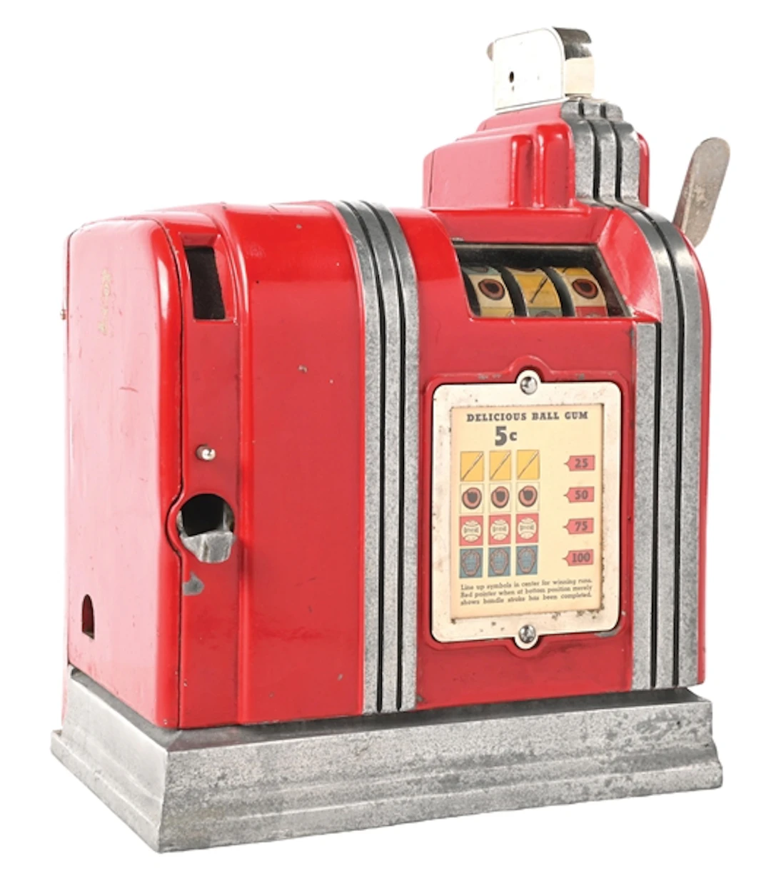 5¢ JENNINGS "GRANDSTAND" BASEBALL THEMED TRADE STIMULATOR