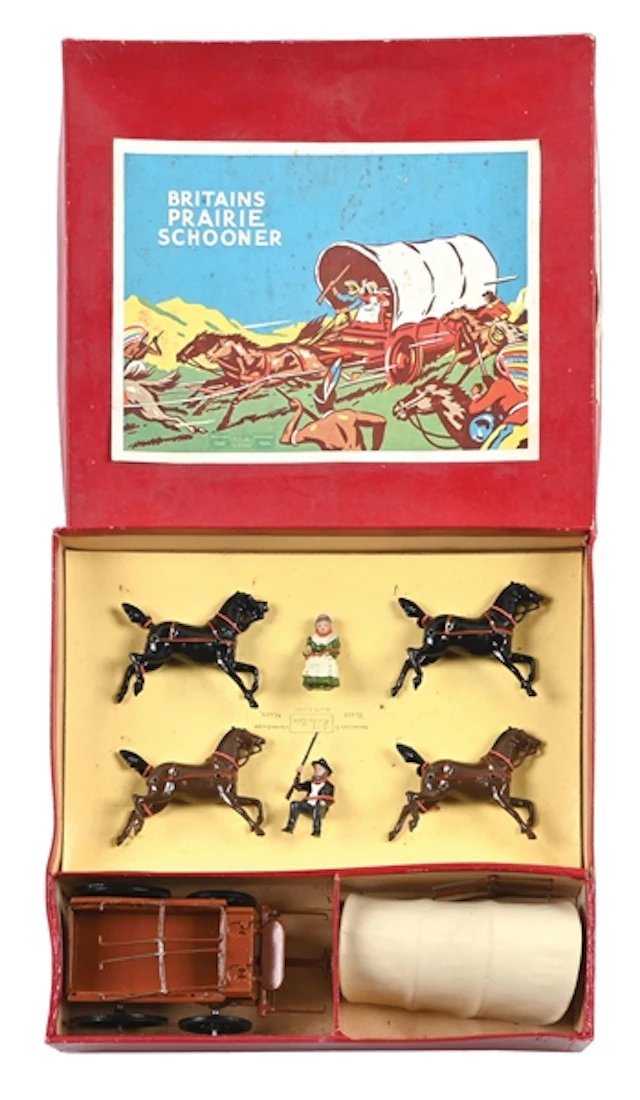 W. BRITAIN'S PRAIRIE SCHOONER SET NO. 2034 W/ BOX
