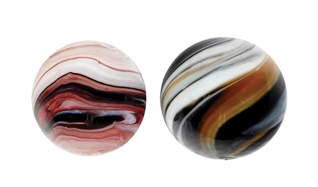 LOT OF 2: OPAQUE MARBLES