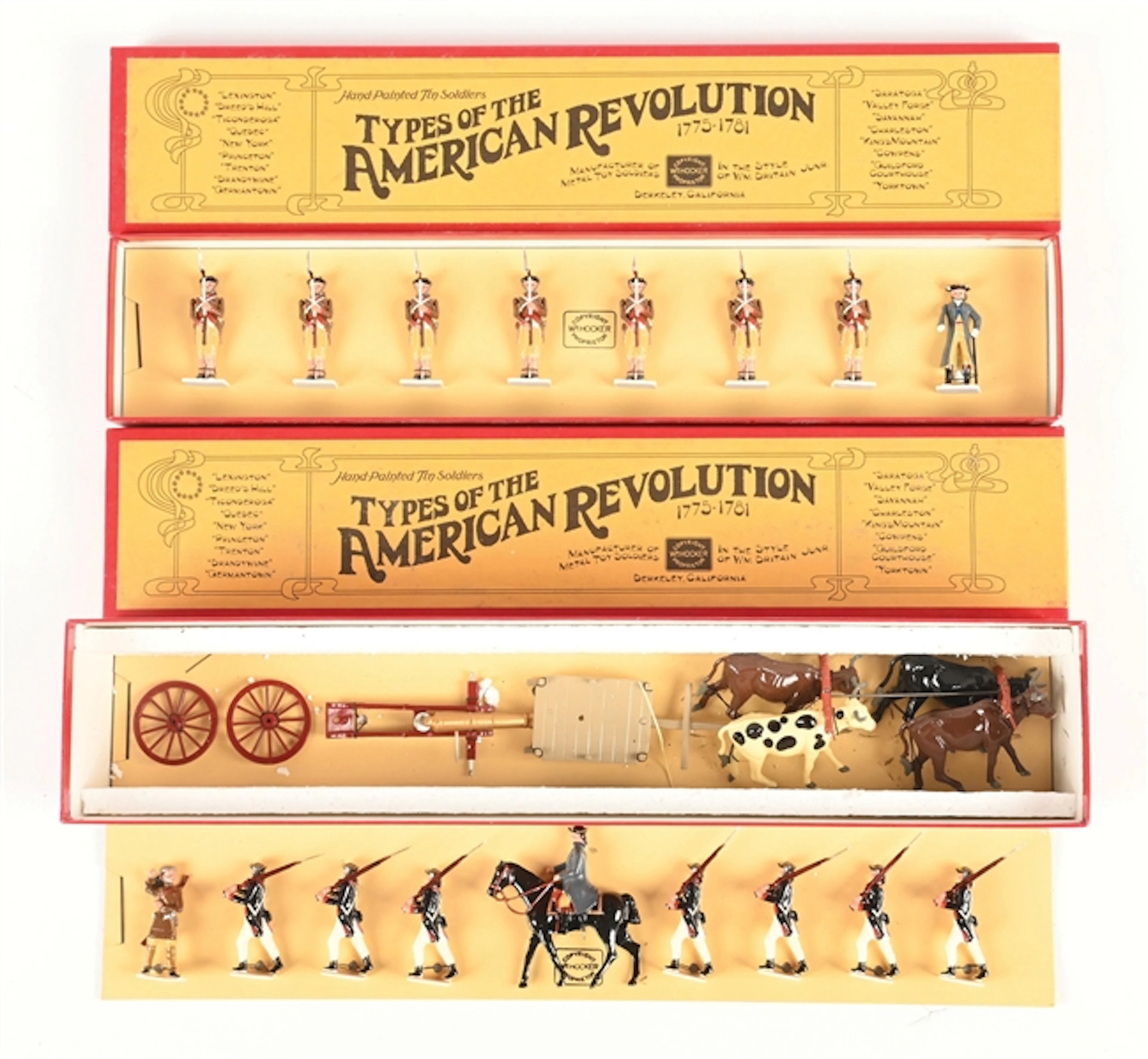 LOT OF 2: WM HOCKER TYPES OF THE AMERICAN REVOLUTION SETS IN BOXES
