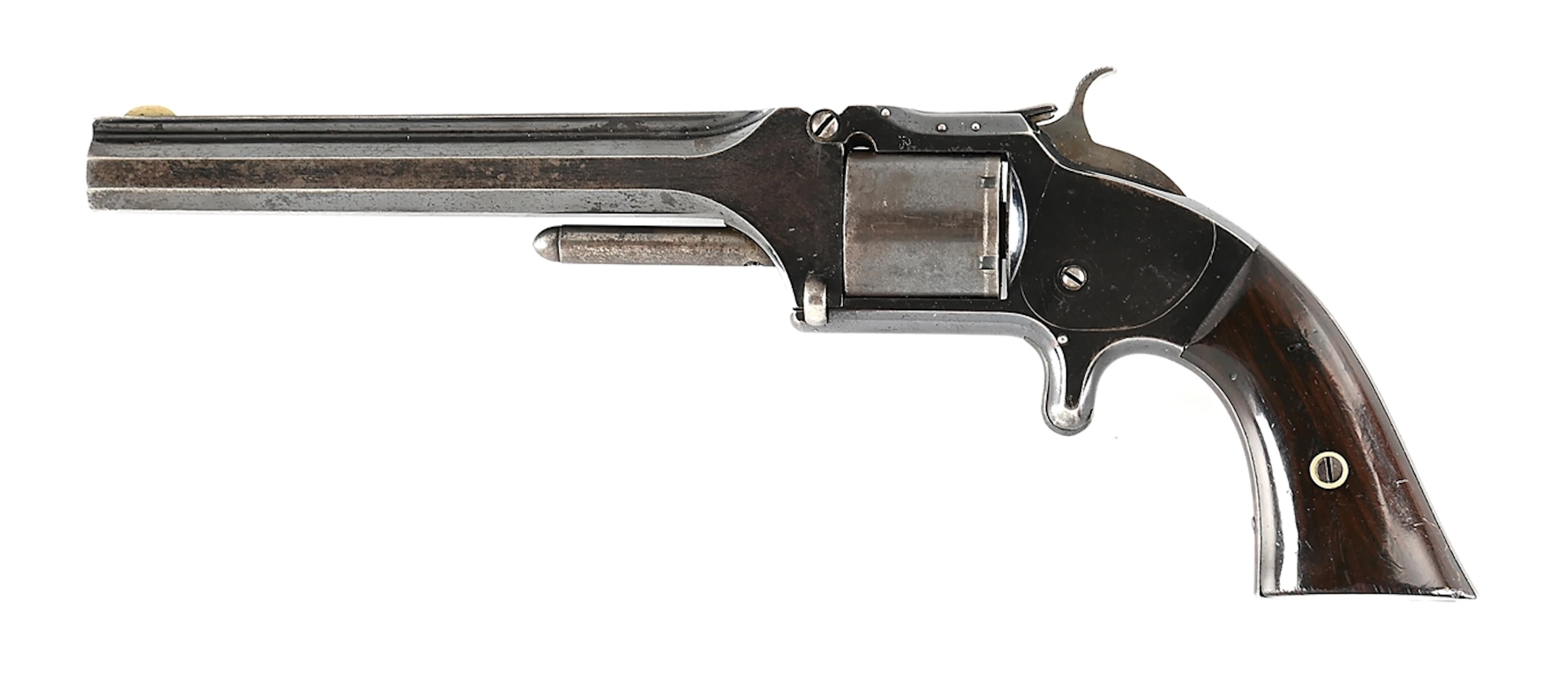 (A) SMITH & WESSON MODEL 2 OLD ARMY SINGLE ACTION REVOLVER WITH CASE.