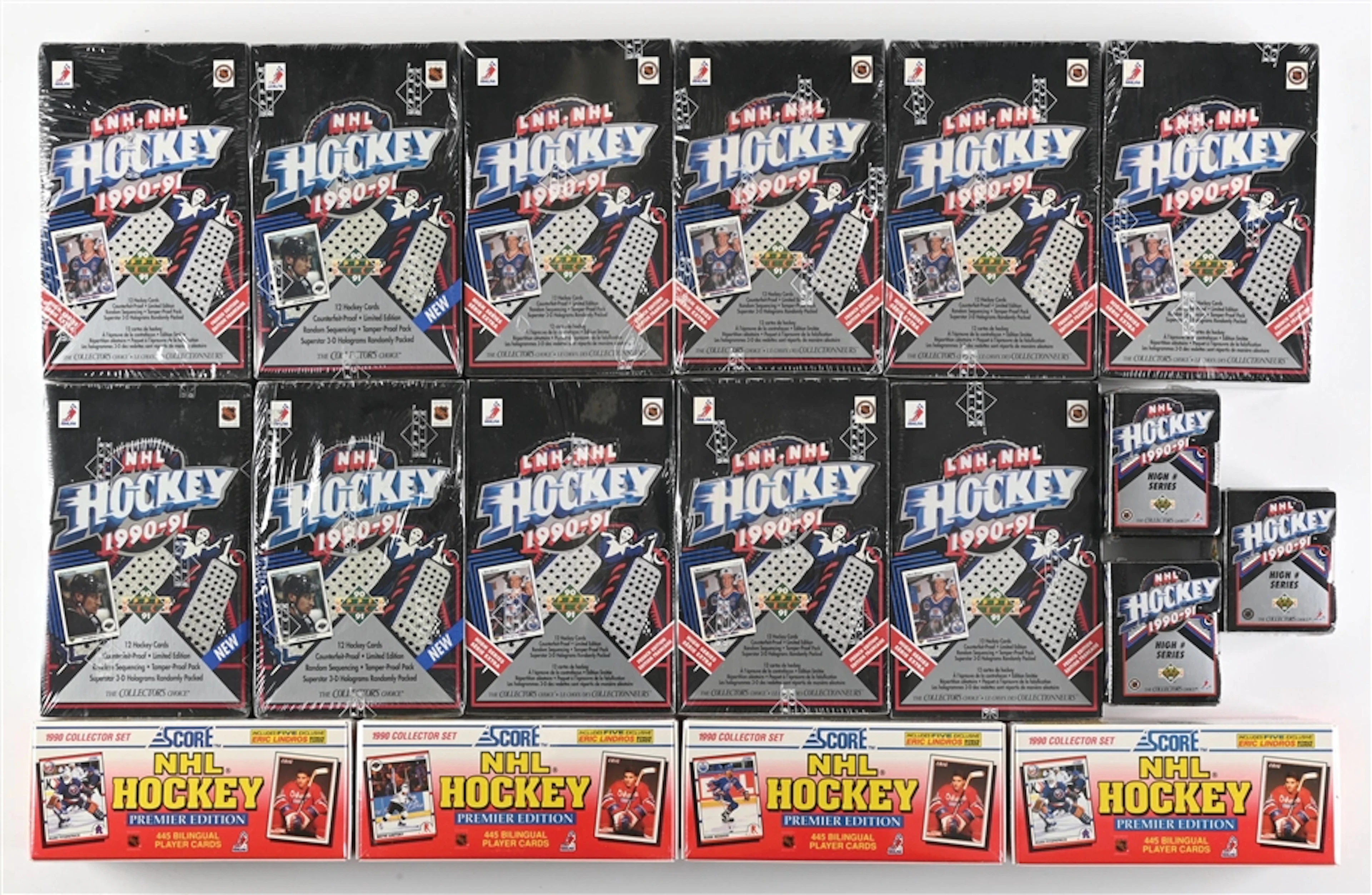 LOT OF 18: BOXES OF UNOPENED NHL TRADING CARDS