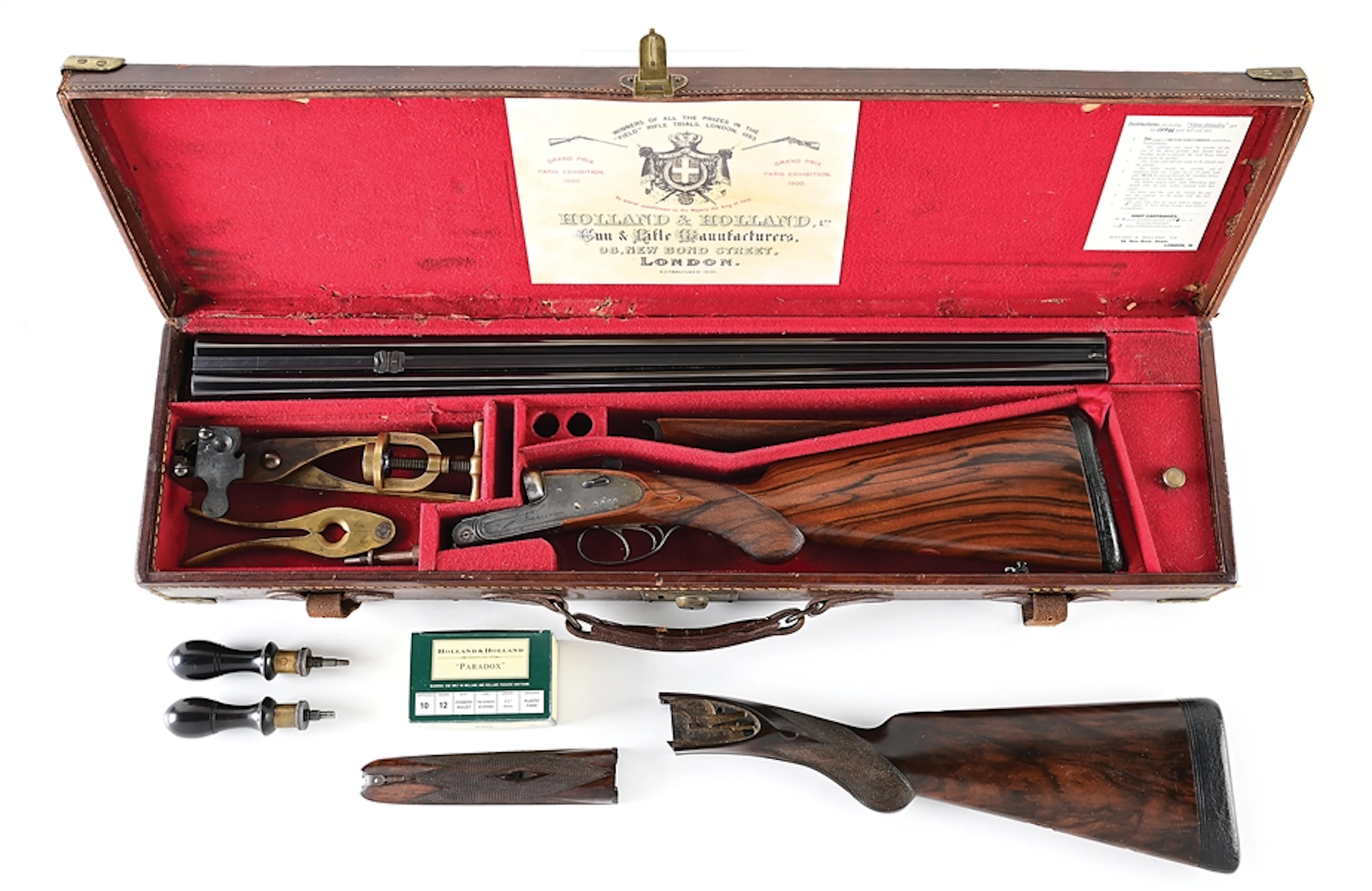 (C) HOLLAND & HOLLAND 12 GAUGE SIDE BY SIDE PARADOX WITH CASE, SOLD