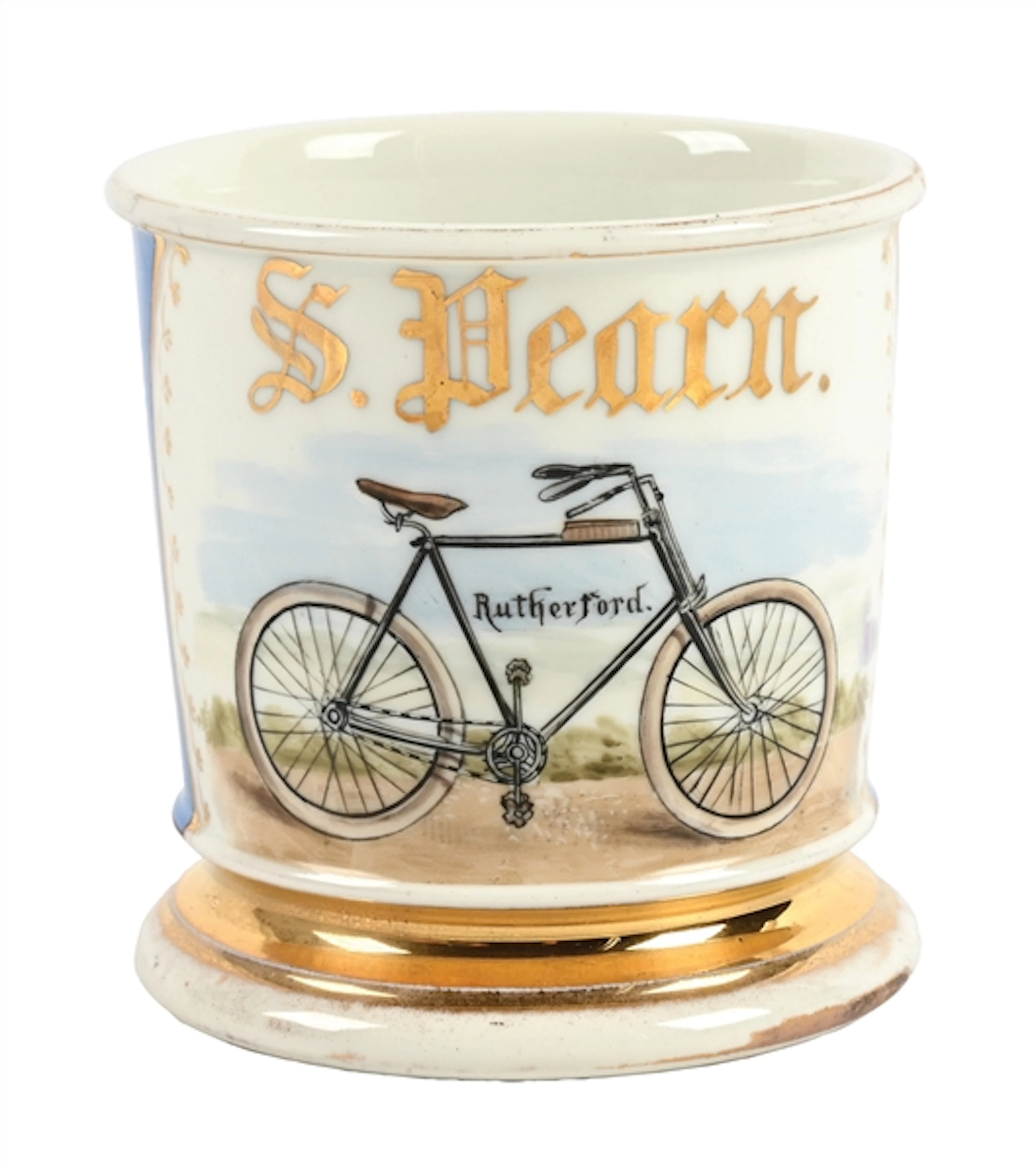 BICYCLE SELLER'S SHAVING MUG