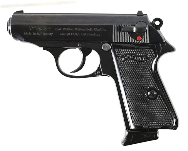(M) INTERARMS GERMAN WALTHER PPK/S .380 SEMI AUTOMATIC PISTOL WITH CASE.