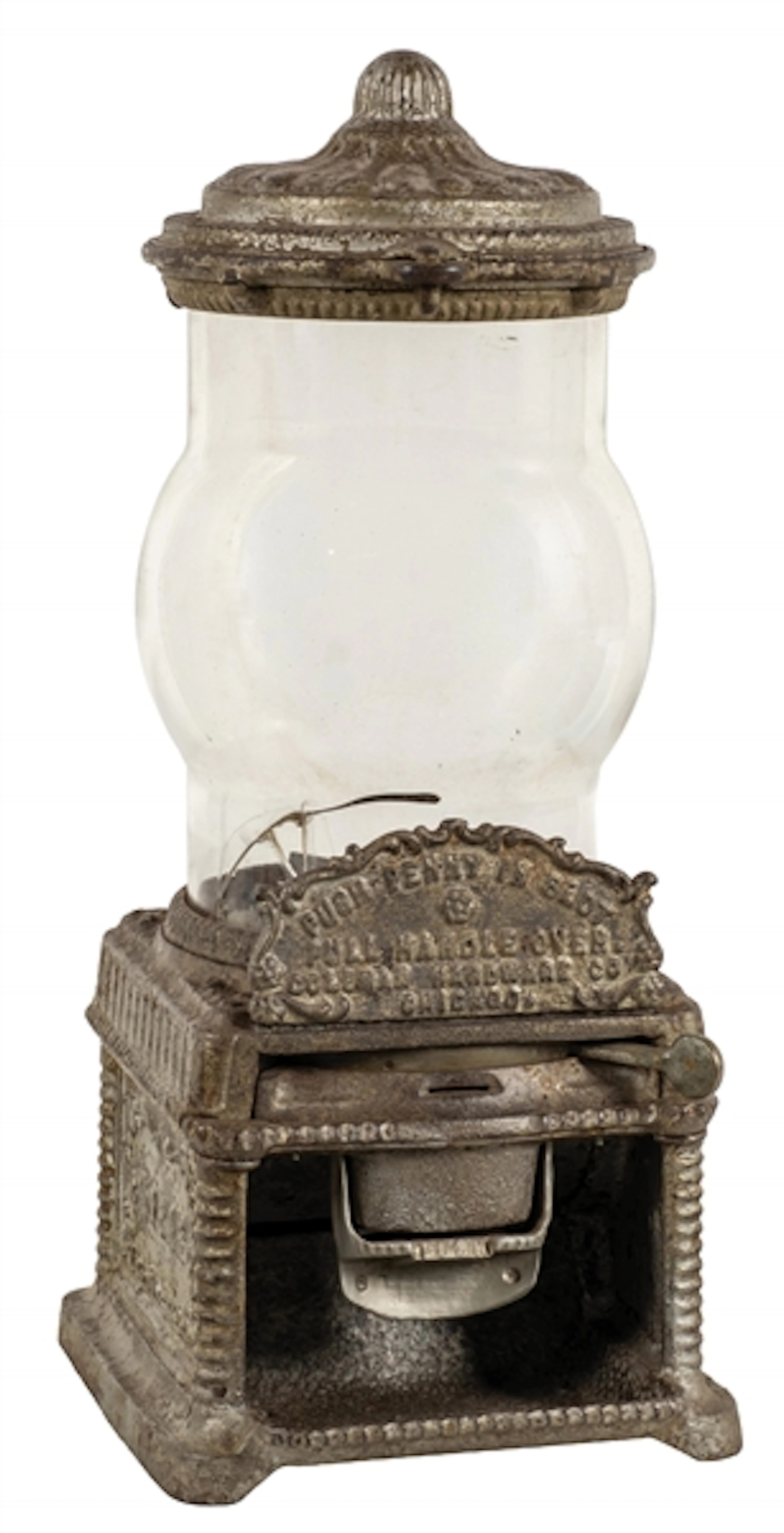 1¢ CAST IRON "CHICAGO" PEANUT VENDING MACHINE