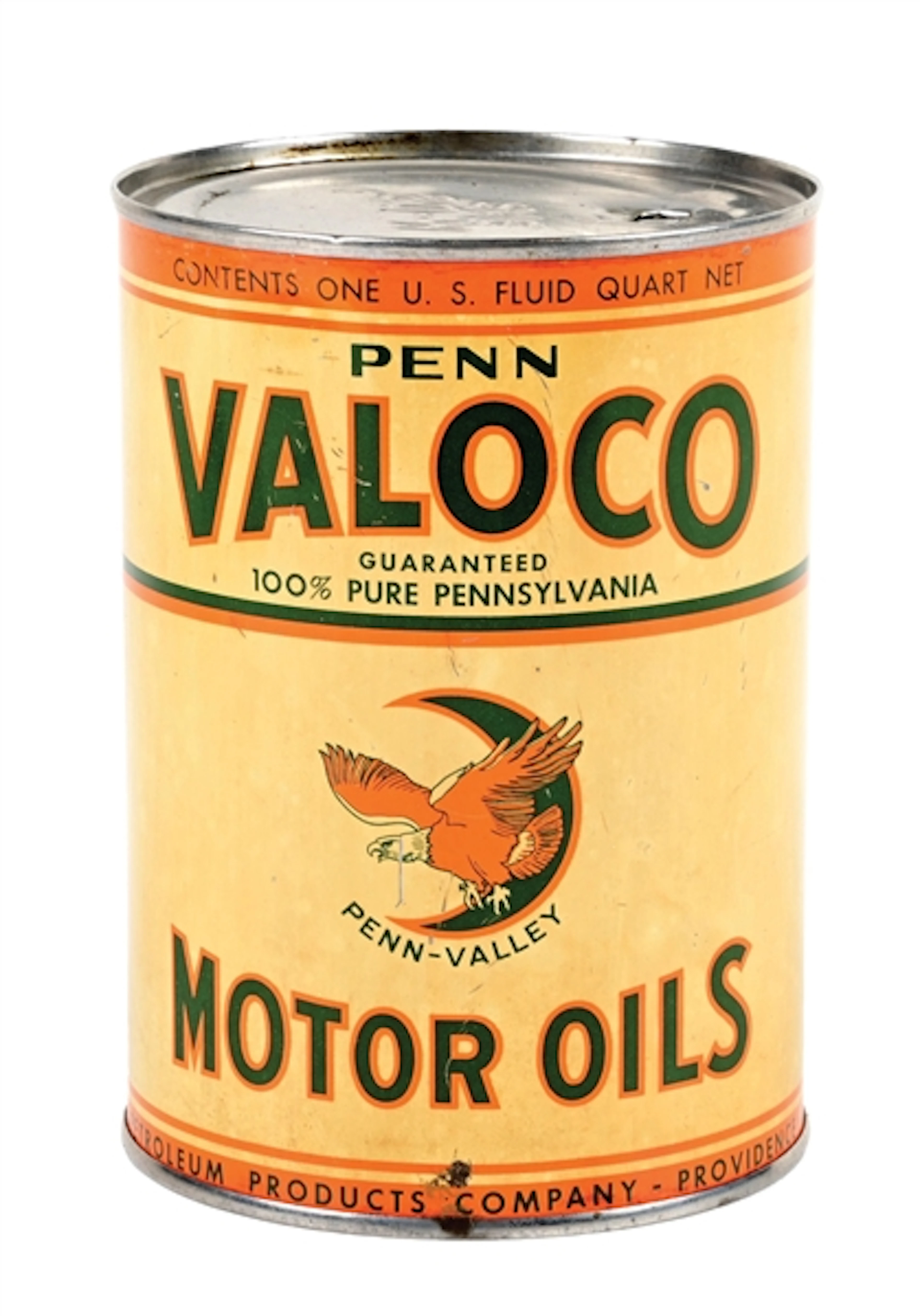 RARE PENN VALOCO MOTOR OIL ONE QUART CAN