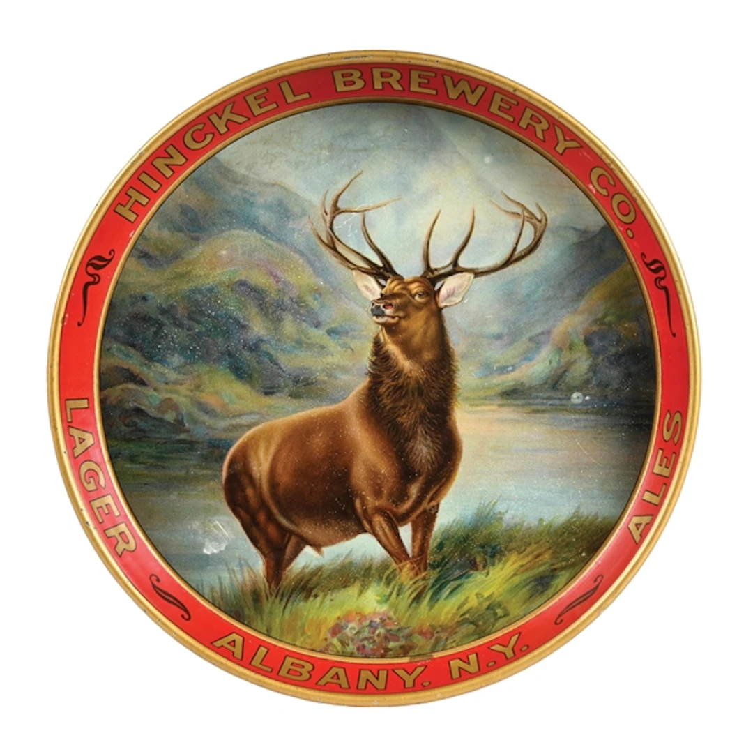 HINCKEL BREWERY CO. STAG SERVING TRAY