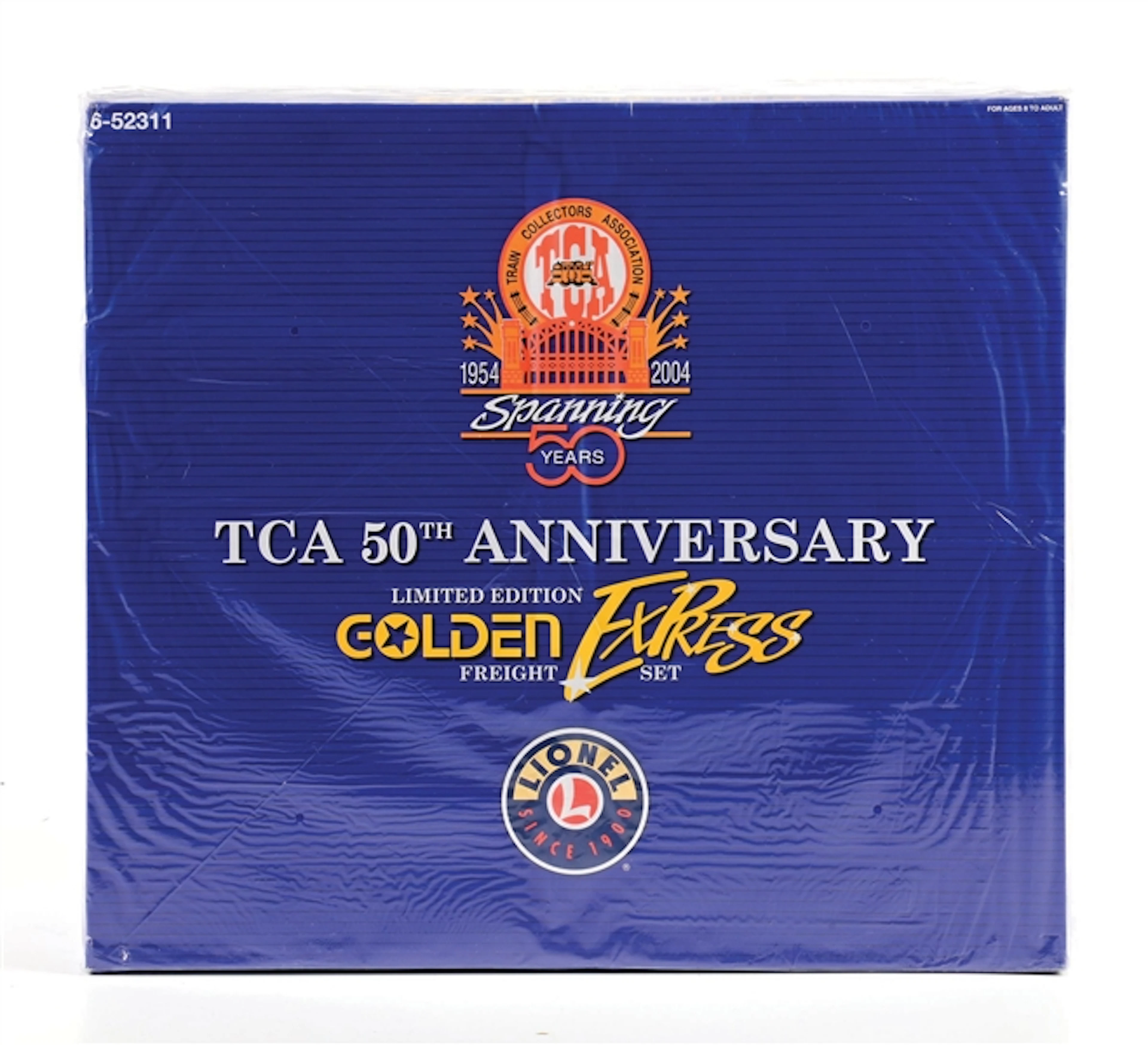 MODERN ERA LIONEL O-GA. 6-52311 TCA 50TH ANNIVERSARY GOLDEN EXPRESS FREIGHT SET