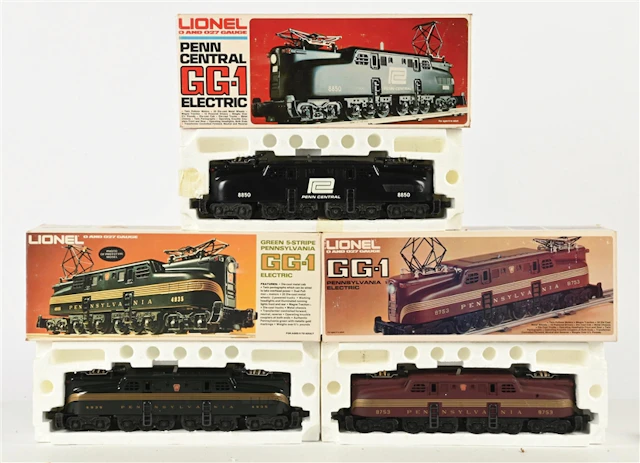 LOT OF 3: LIONEL O-GA. GG-1 ELECTRIC LOCOMOTIVES