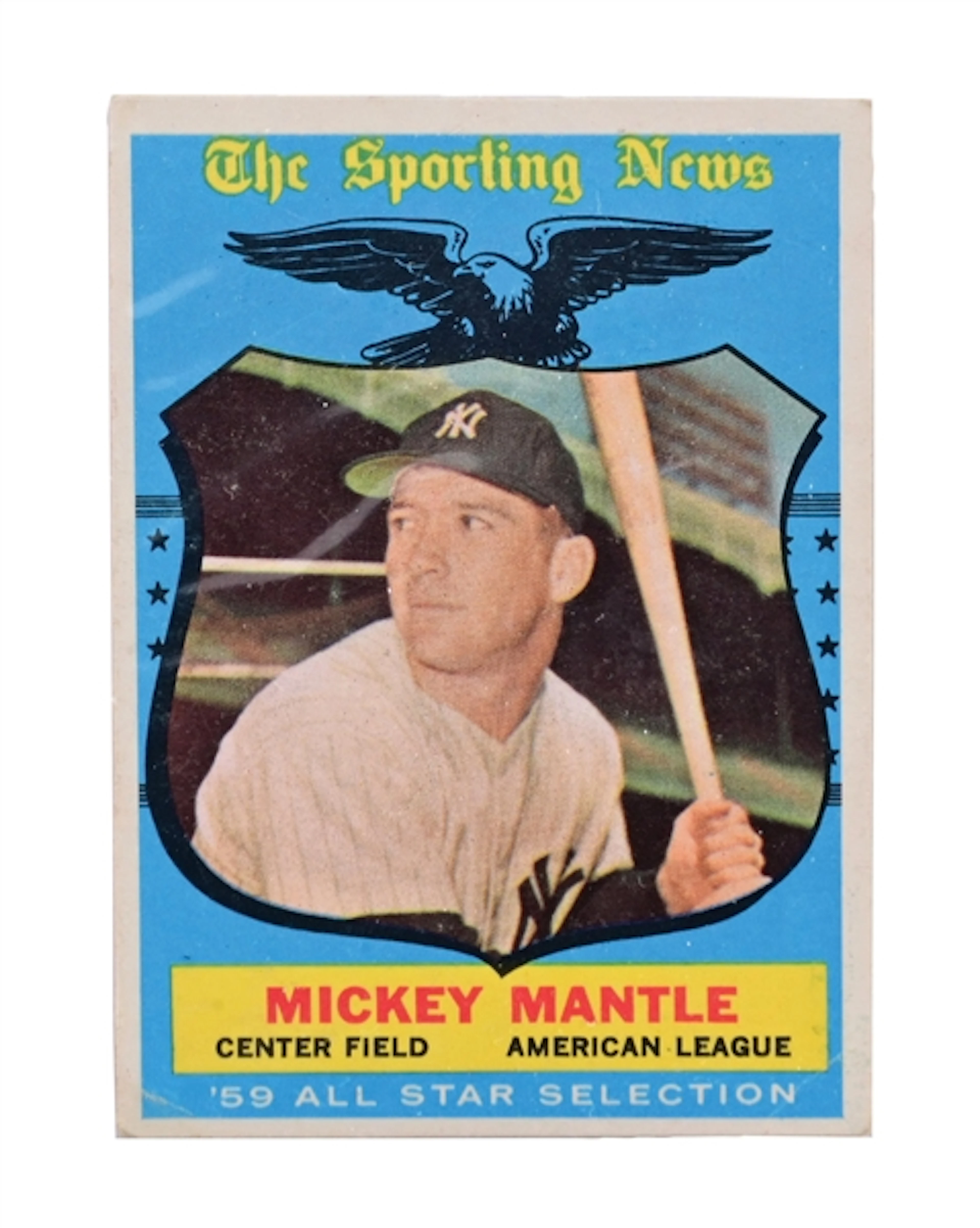 1959 TOPPS SPORTING NEWS MICKEY MANTLE '59 ALL STAR SELECTION