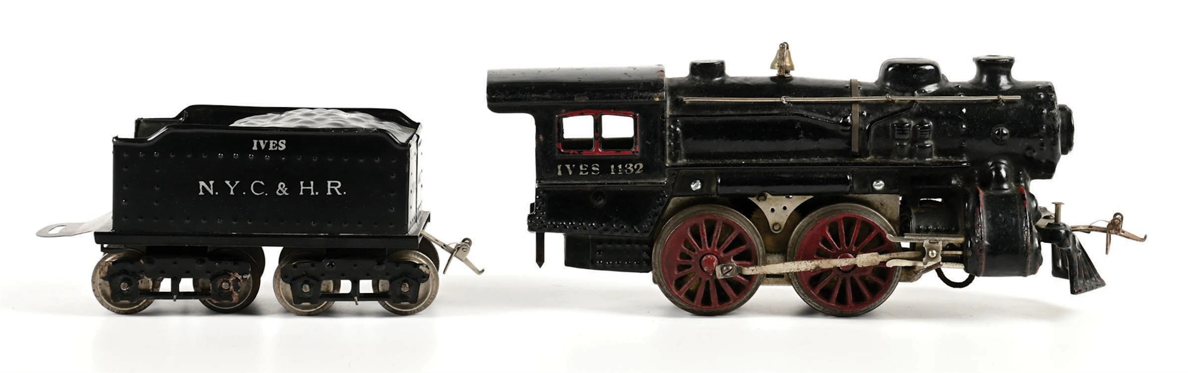 LOT OF 2: PRE-WAR IVES STANDARD GA. CAST IRON NO. 1132 STEAM LOCO