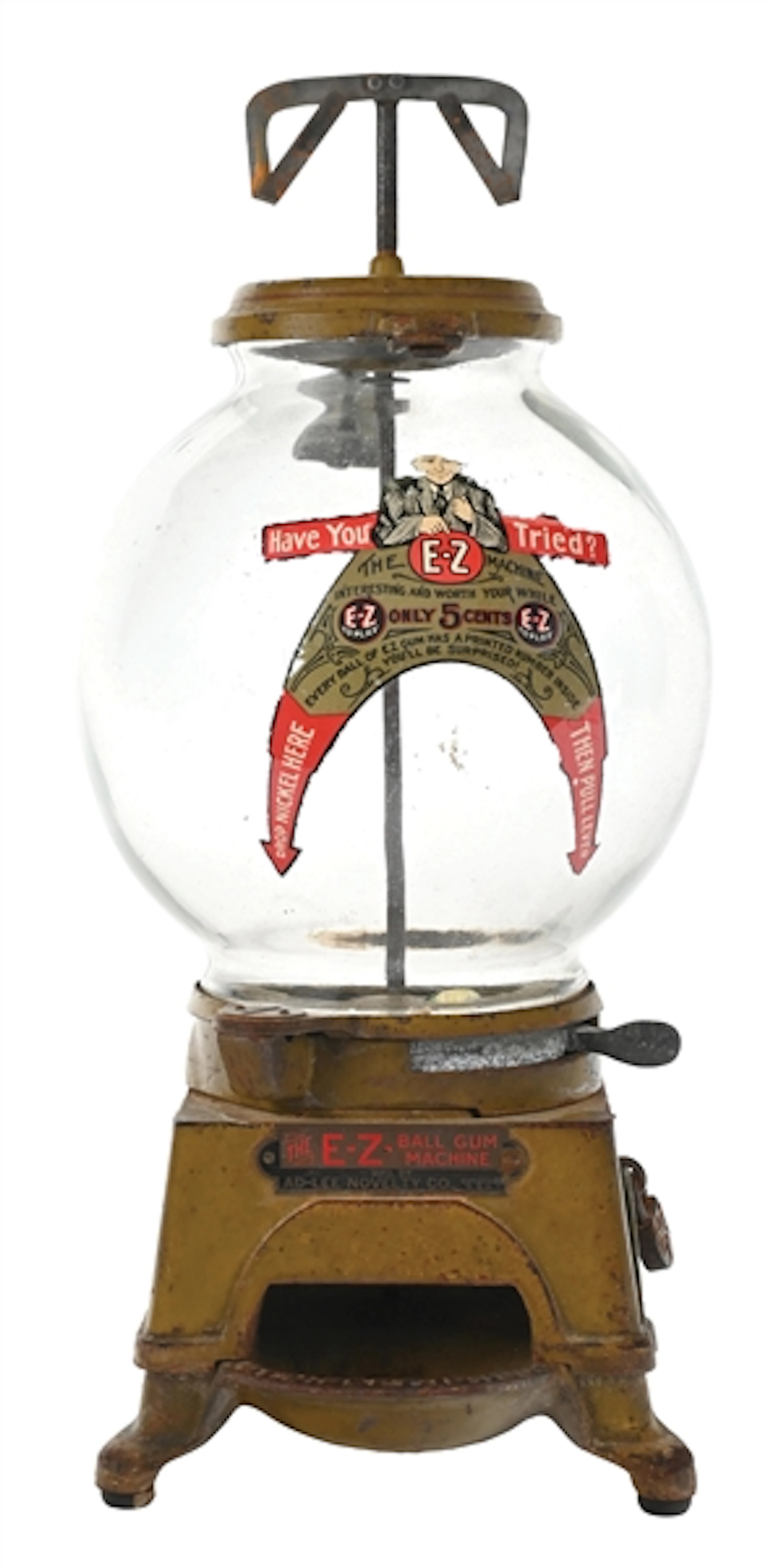 5¢ AD-LEE NOVELTY CO. THE E-Z BALL GUM VENDING MACHINE