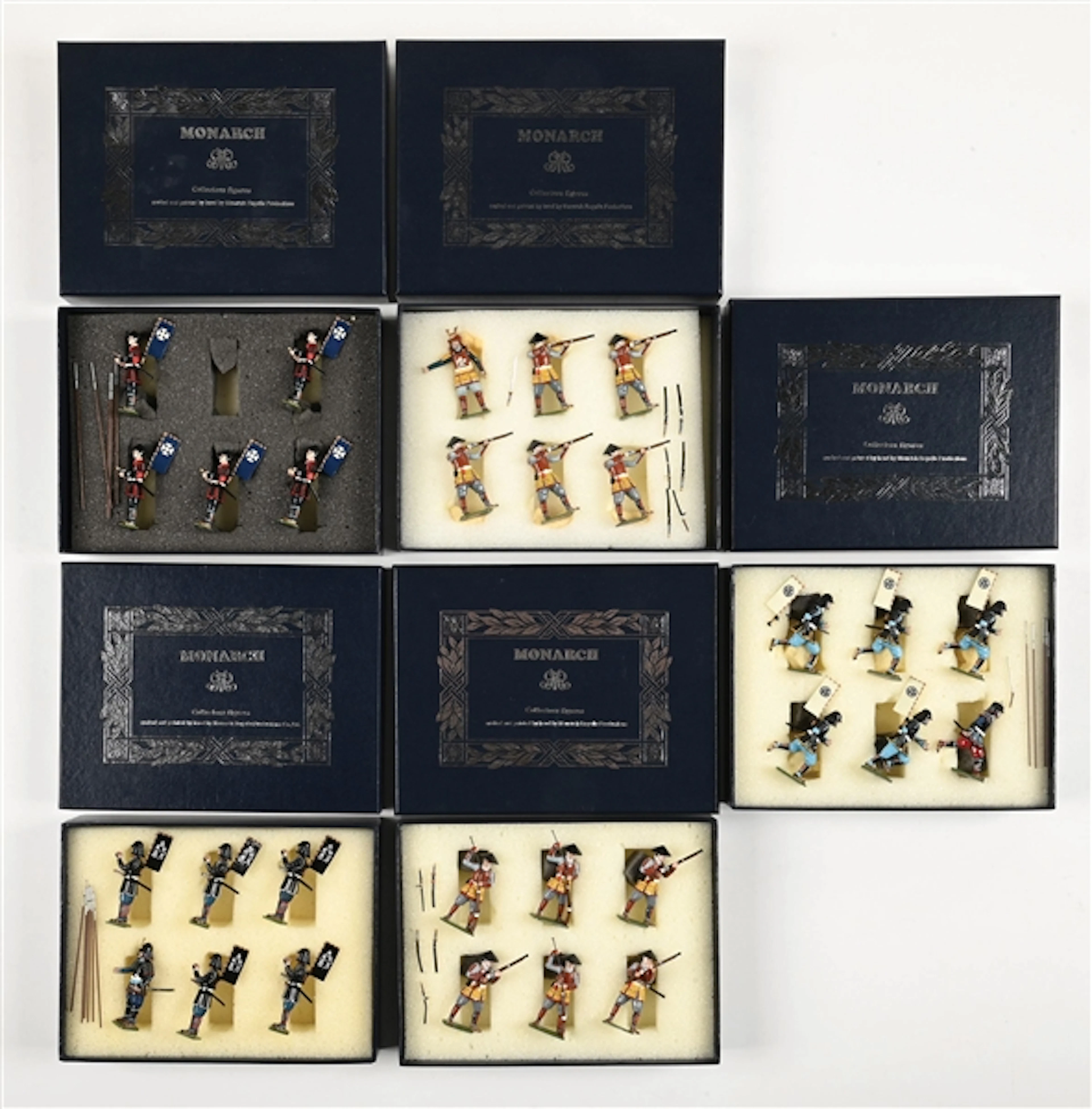 LOT OF 5: MONARCH SAMURAI WARRIORS SETS IN BOXES