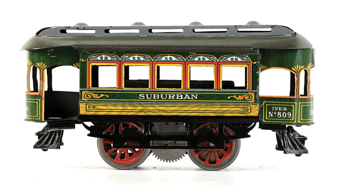 IVES O-GA. NO. 809 SUBURBAN TROLLEY CAR