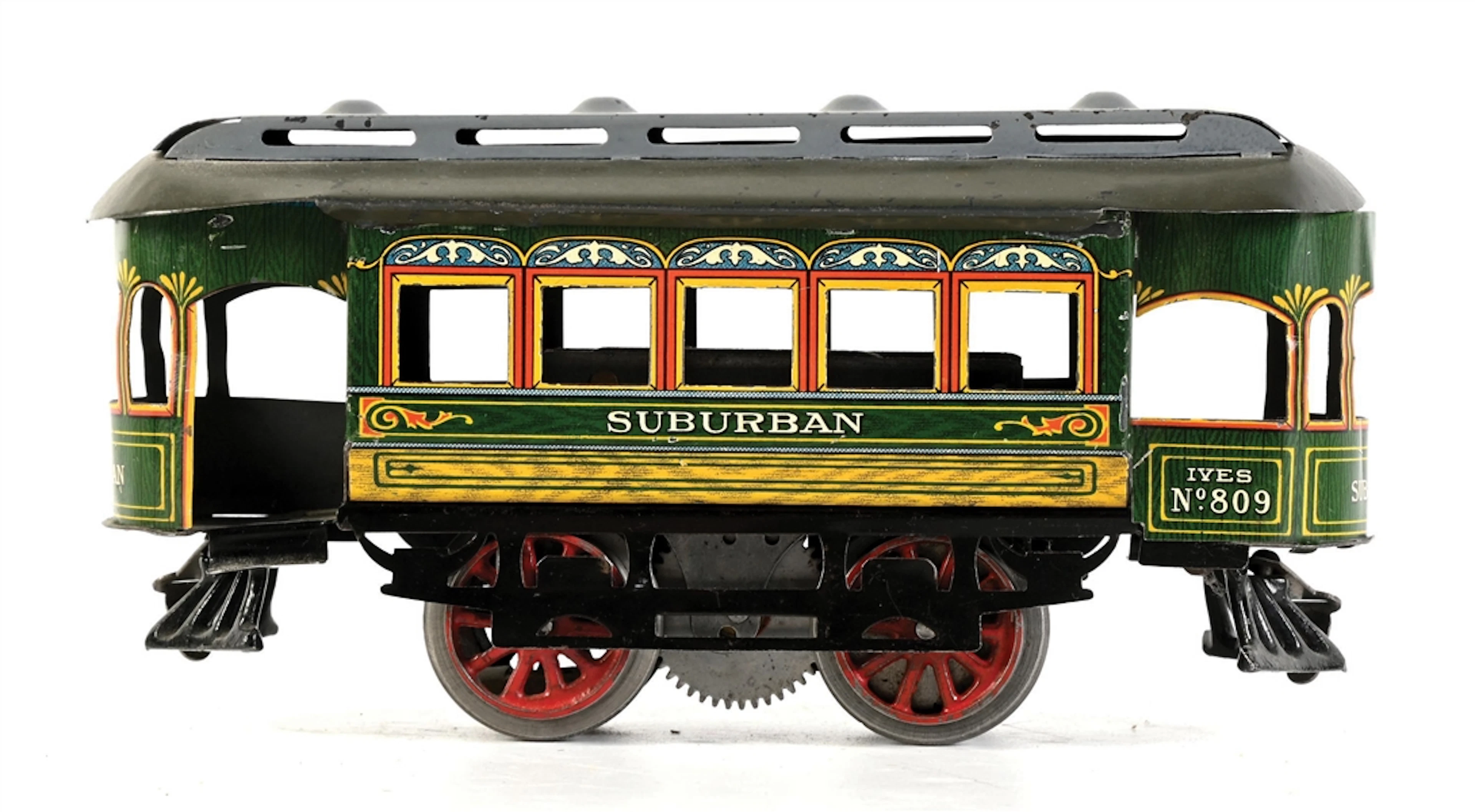 IVES O-GA. NO. 809 SUBURBAN TROLLEY CAR