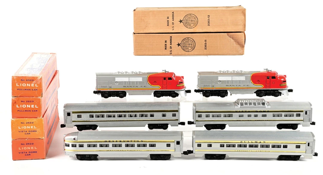 POST-WAR LIONEL O-GA. SANTA FE F-3 DIESEL LOCOMOTIVE PRESIDENTIAL