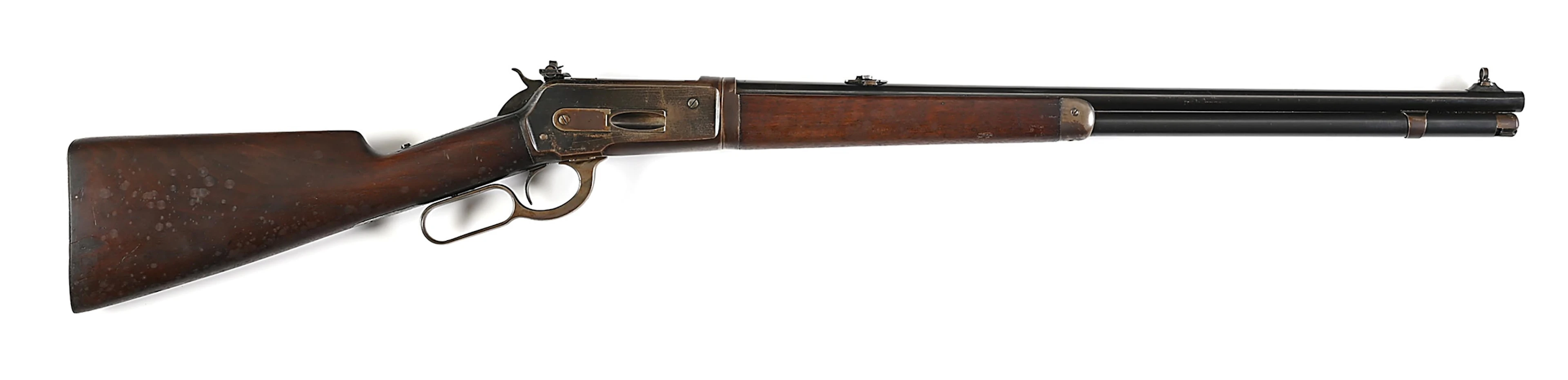 (C) WINCHESTER MODEL 1886 LIGHT WEIGHT TAKE DOWN LEVER ACTION RIFLE.