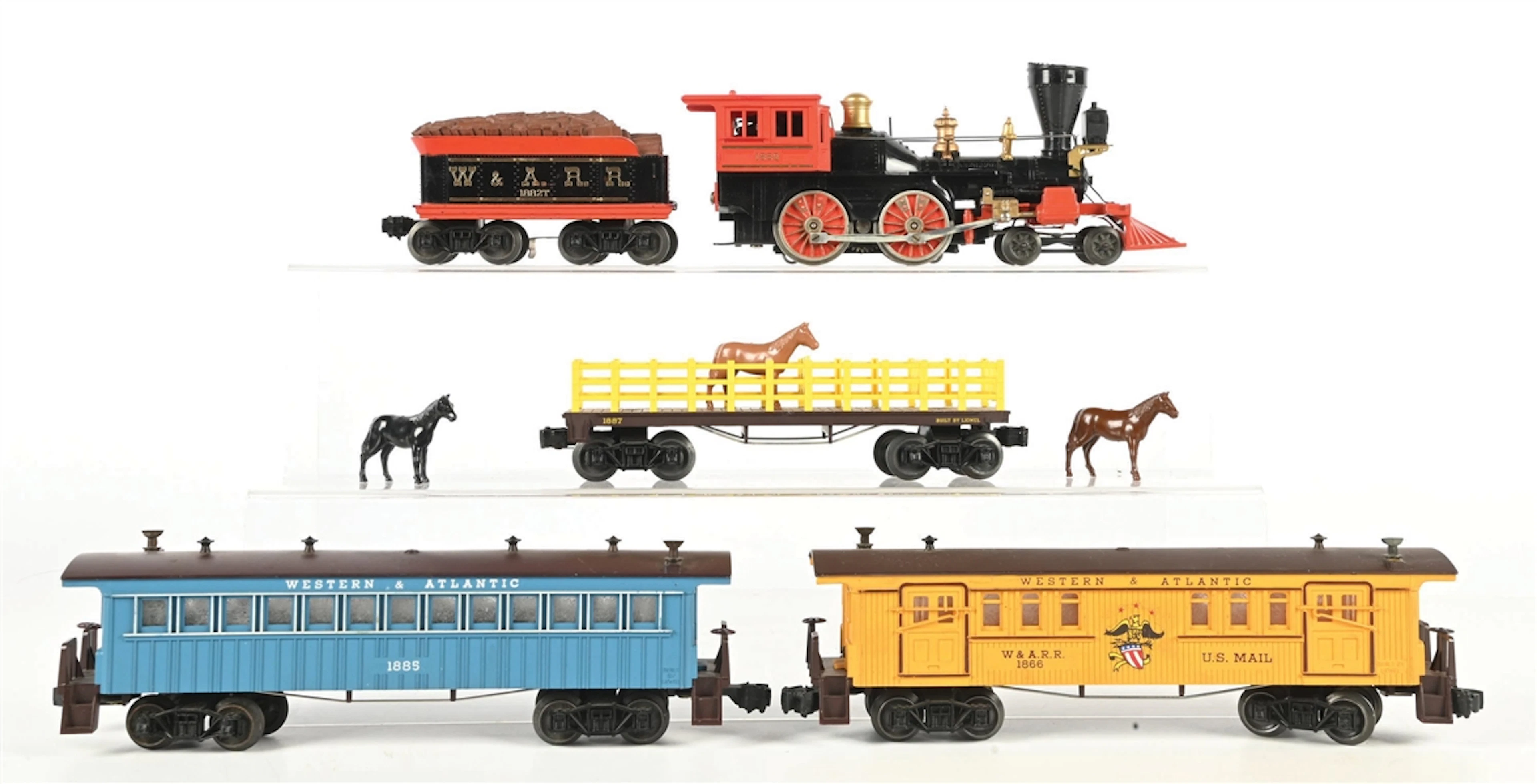 LIONEL POSTWAR O. GAUGE NO. 1882 GENERAL STEAM LOCOMOTIVE HALLOWEEN SET