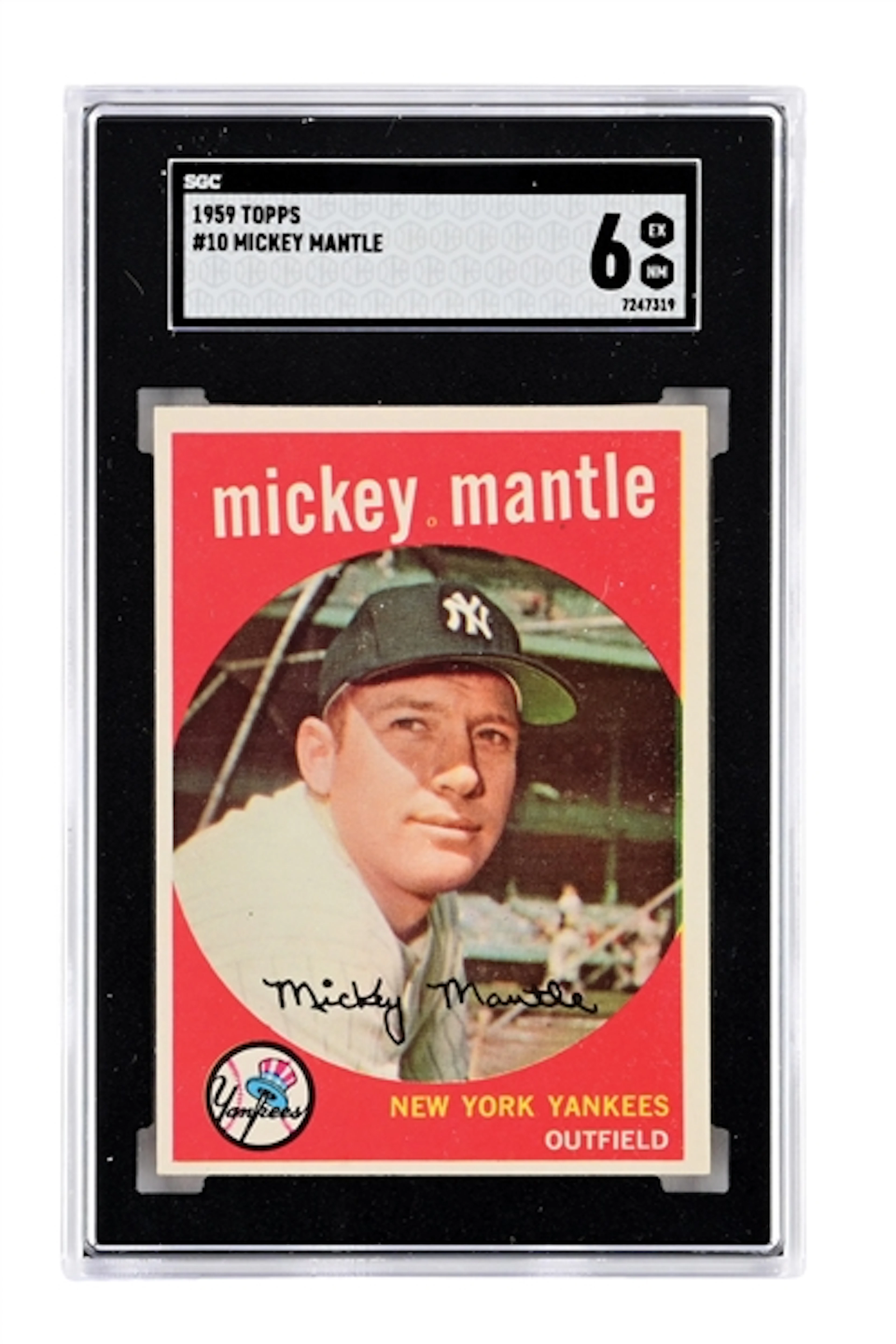 1959 TOPPS #10 MICKEY MANTLE SGC 6