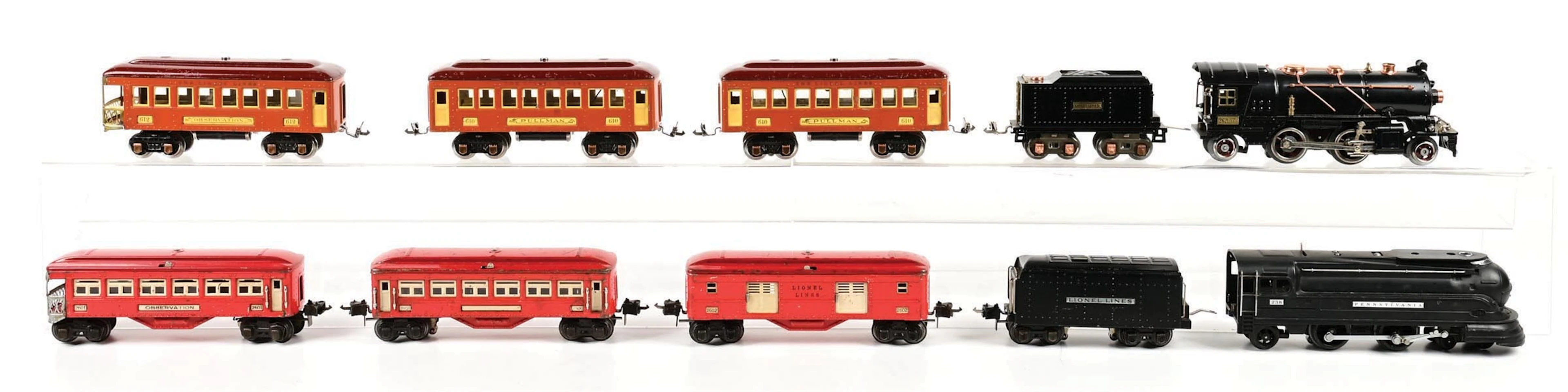 LOT OF 2: PRE-WAR LIONEL O-GA. NO. 238 & NO. 262 STEAM LOCOMOTIVE