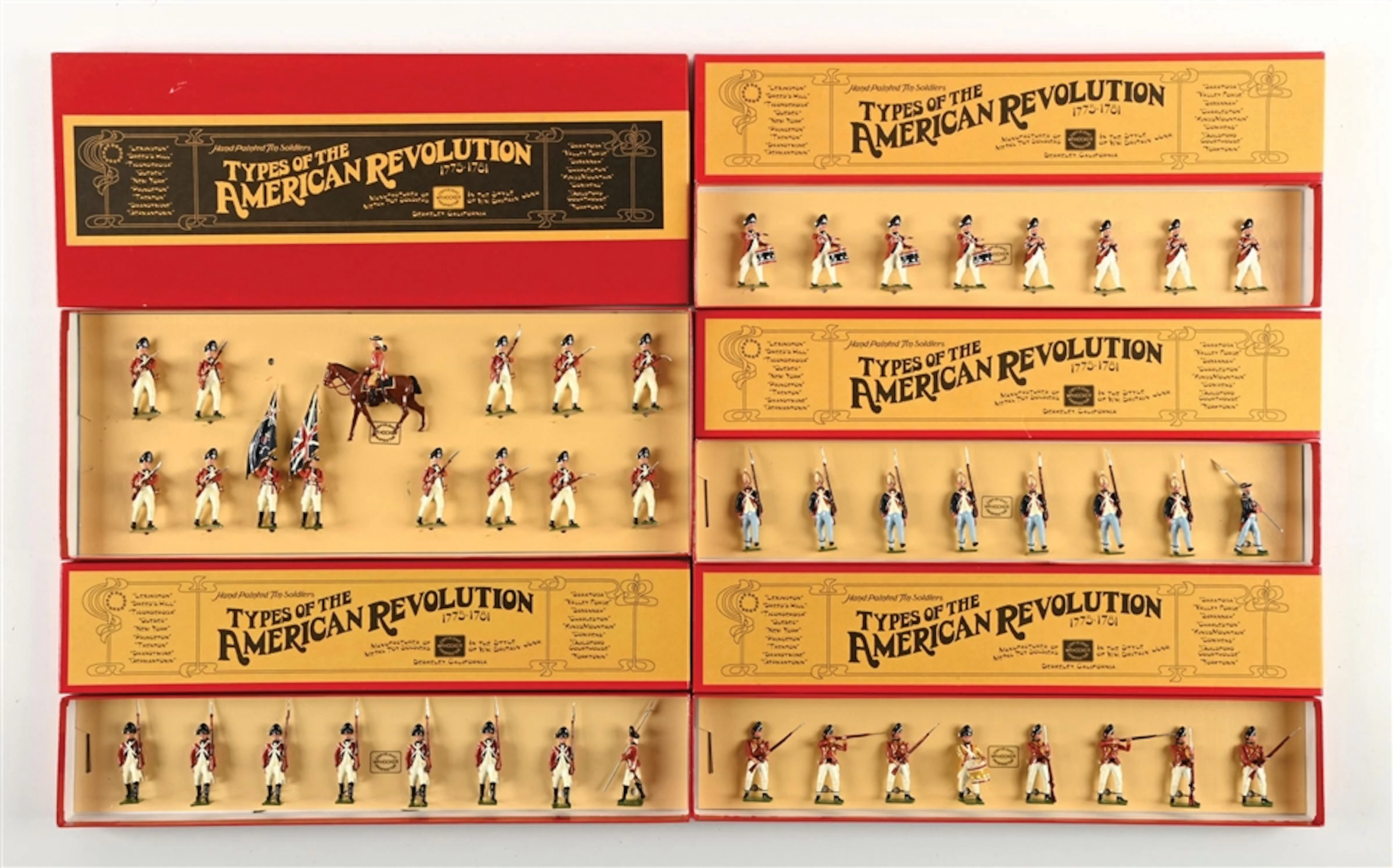 LOT OF 5: WM. HOCKER TYPES OF THE AMERICAN REVOLTION SETS IN BOXES