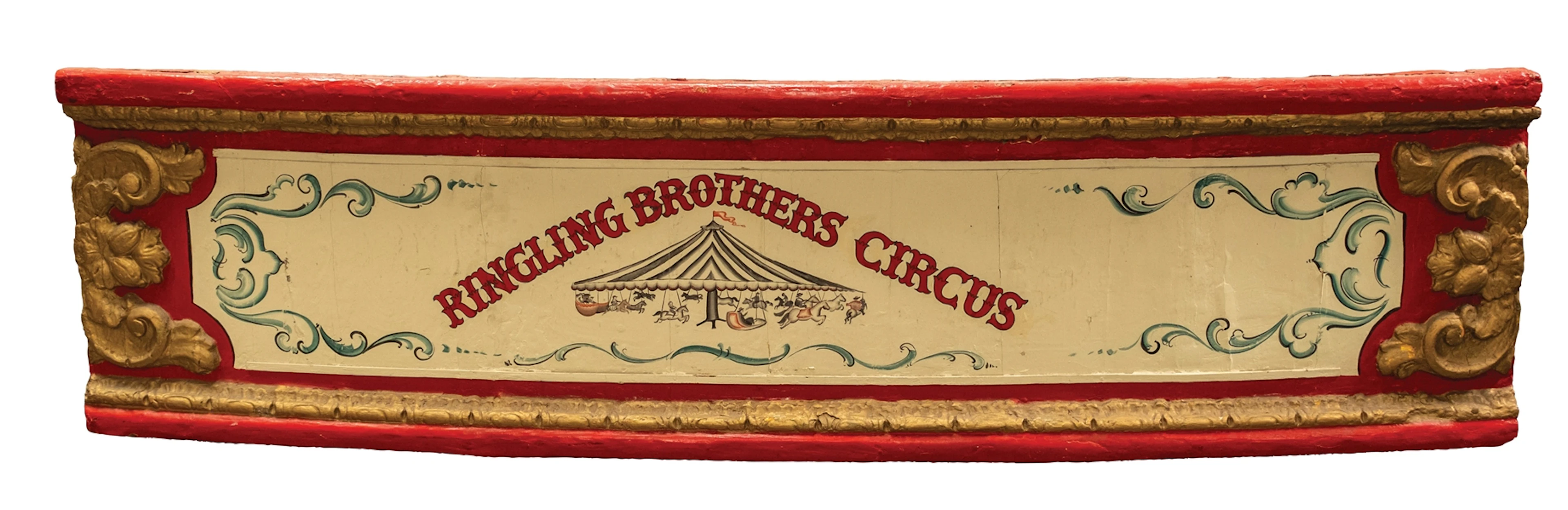 "RINGLING BROTHERS CIRCUS" LARGE WOODEN HAND PAINTED SIGN