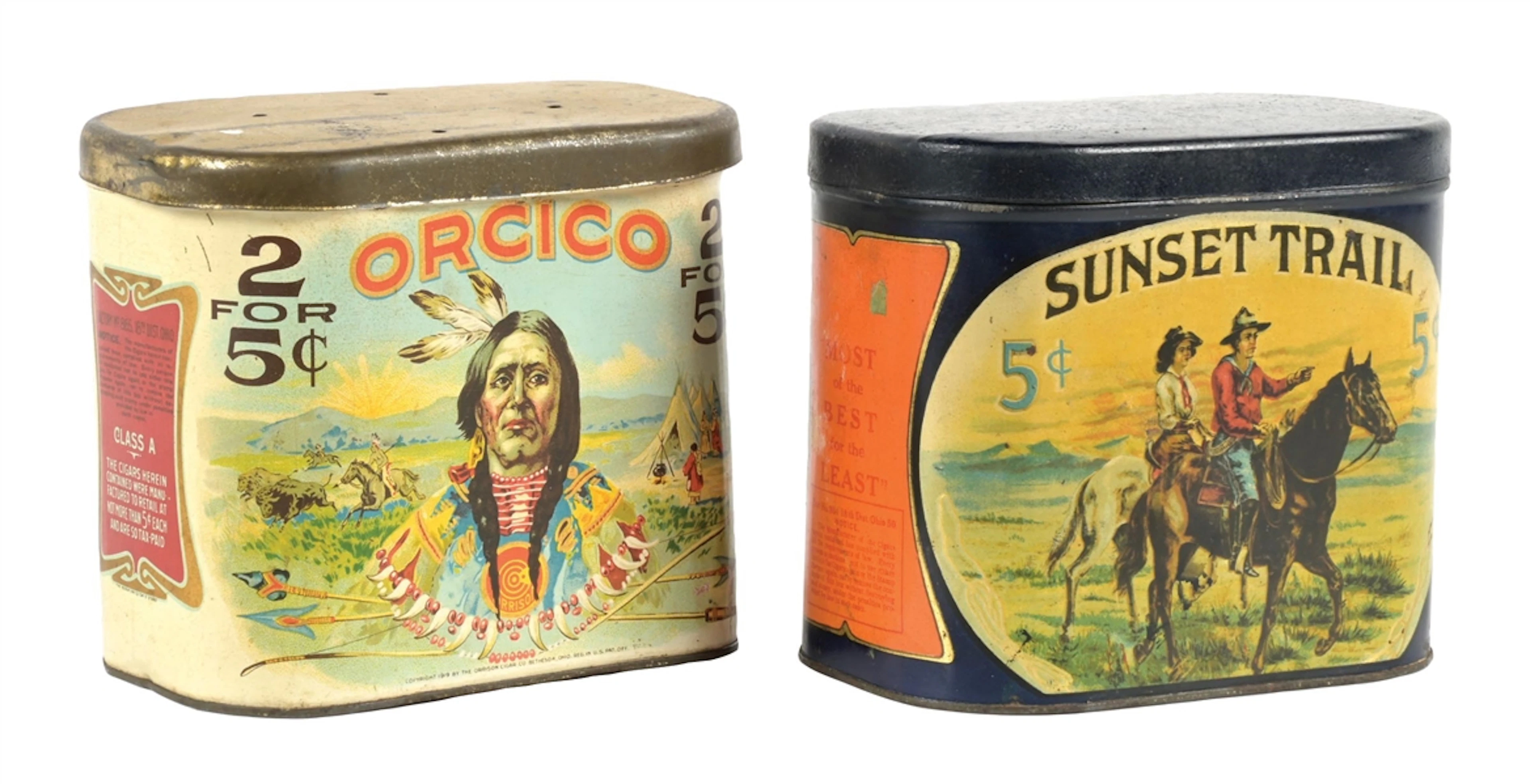 PAIR OF COUNTRY STORE TINS
