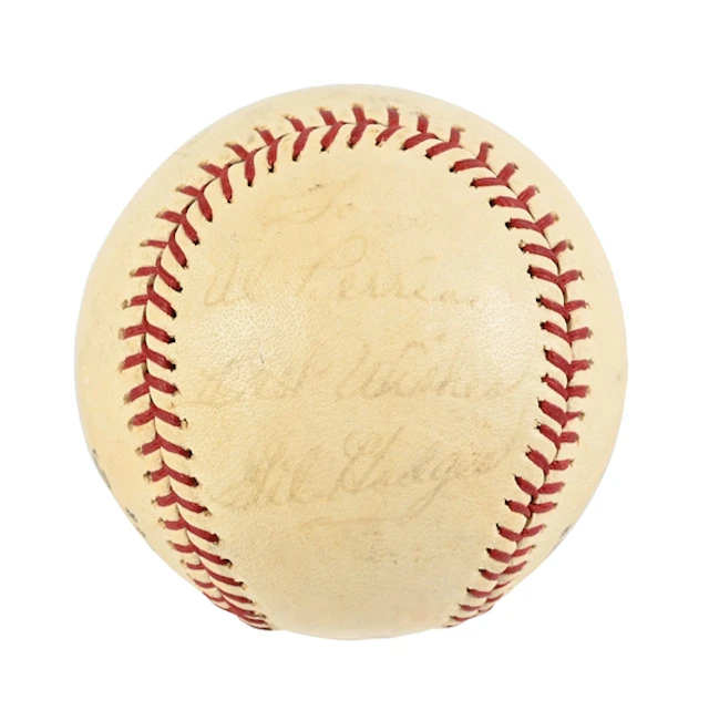 GIL HODGES AUTHENTICATED BASEBALL WITH PAPERWORK