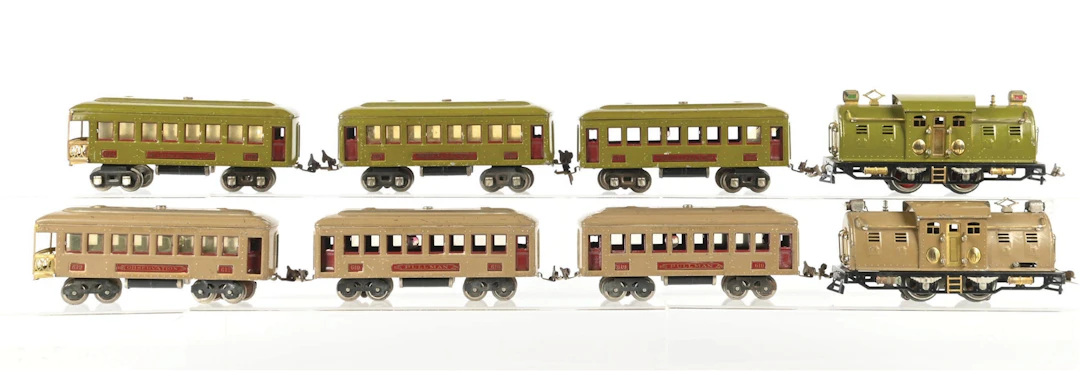 LOT OF 2: LIONEL PREWAR O. GAUGE NO. 254 PASSENGER SETS