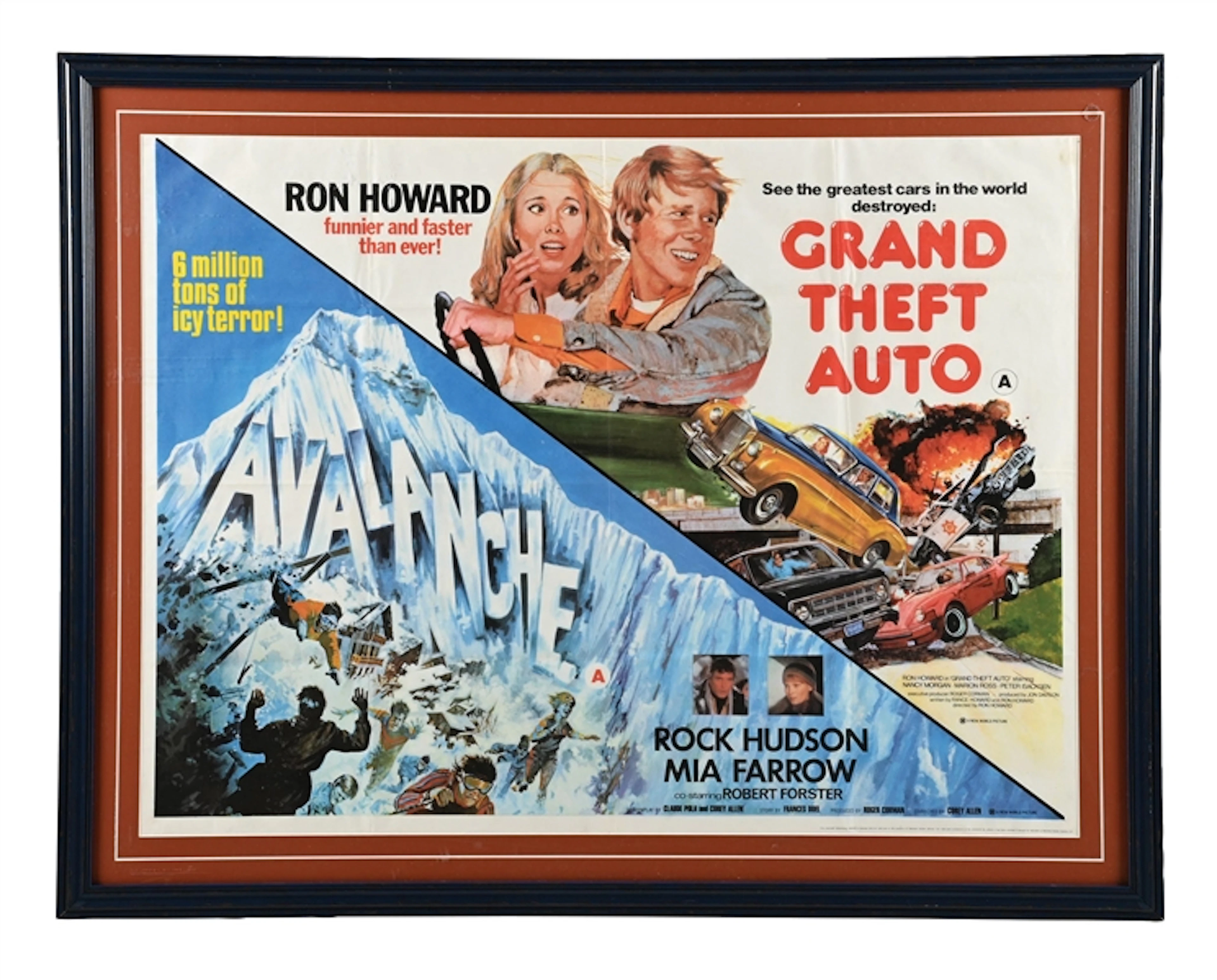 AVALANCHE & GRAND THEFT AUTO FRAMED MOVIE POSTER